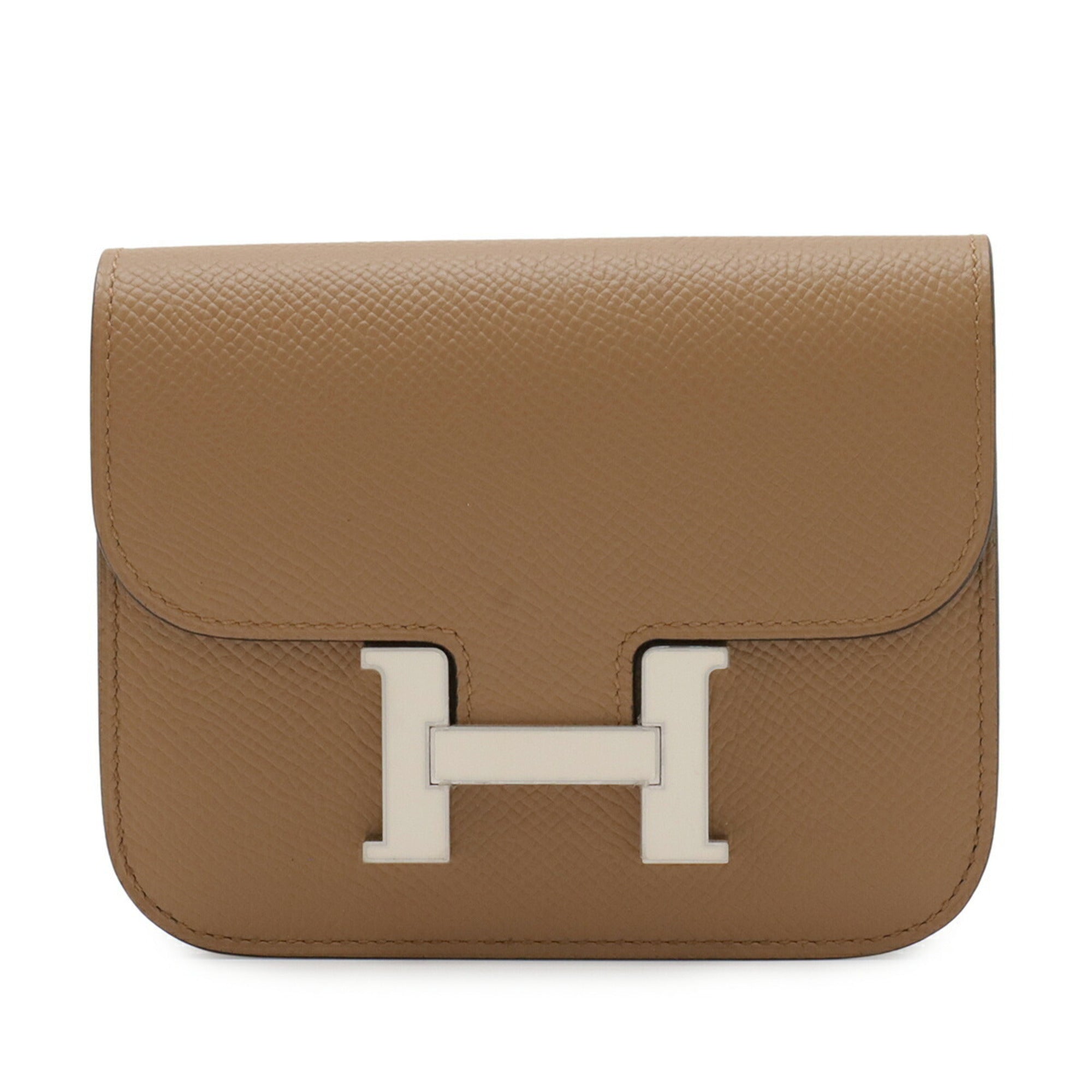 Hermes Beige Brown Epsom Leather Wallet (Bi-Fold) (Pre-Owned)