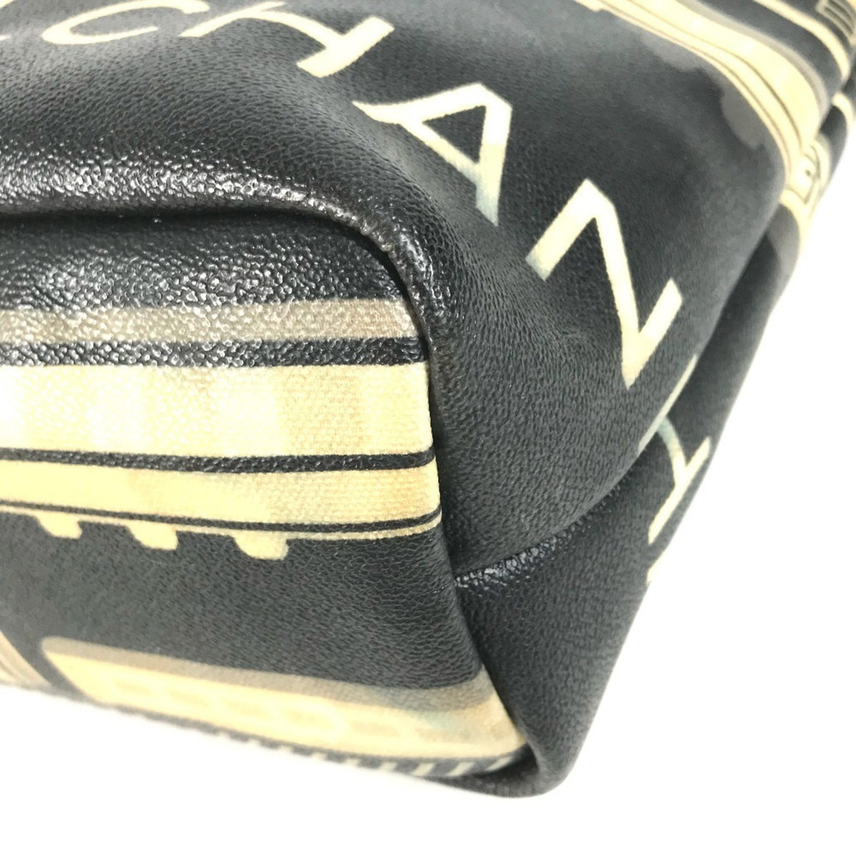 Chanel Black Pvc Leather Shoulder Bag Tote Bag (Pre-Owned)
