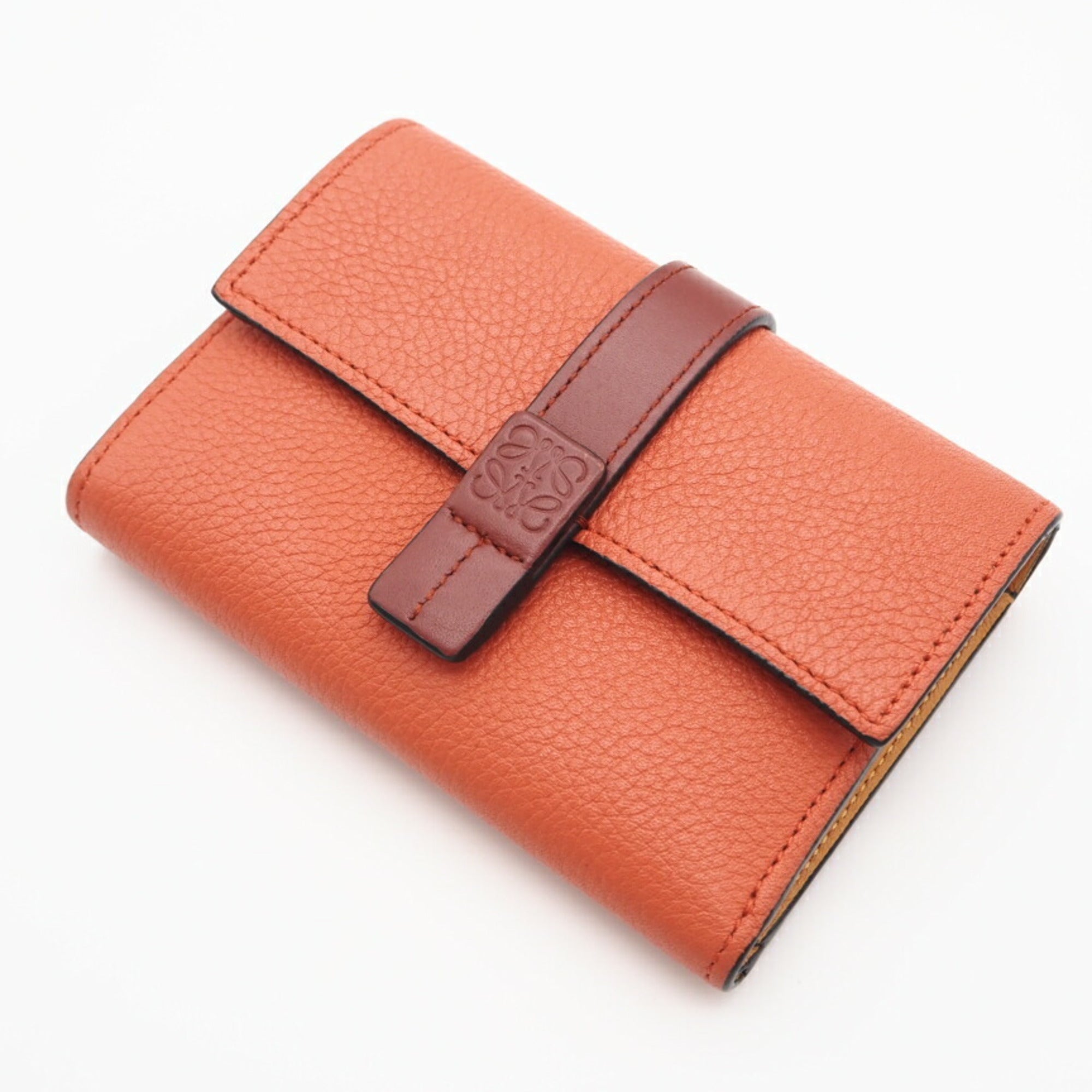 Loewe Orange Leather Wallet (Tri-Fold) (Pre-Owned)