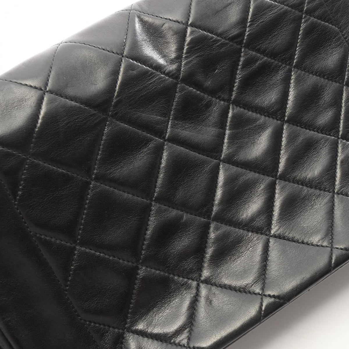 Chanel Black Leather Handbag Shoulder Bag (Pre-Owned)