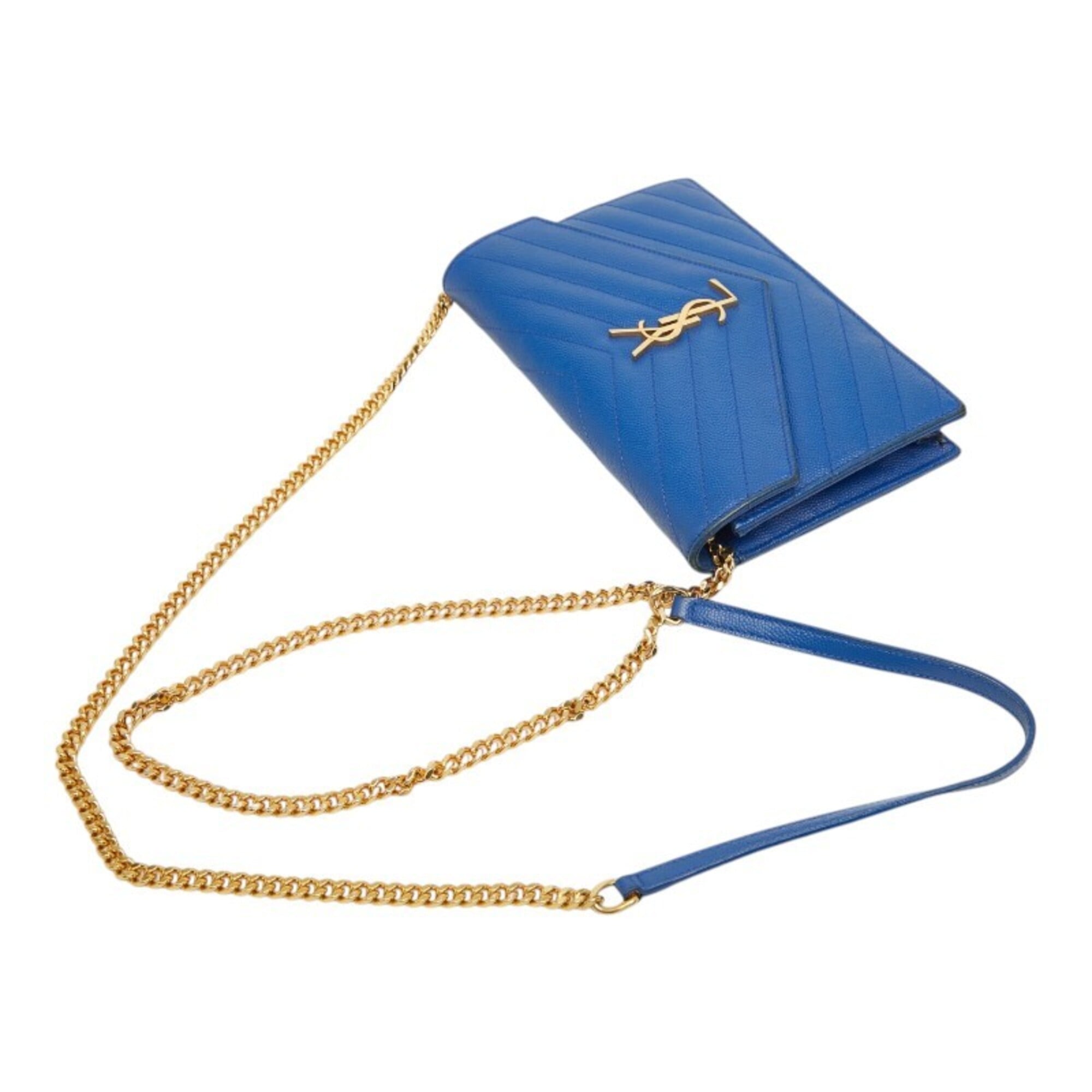 Saint Laurent Blue Leather Shoulder Bag (Pre-Owned)