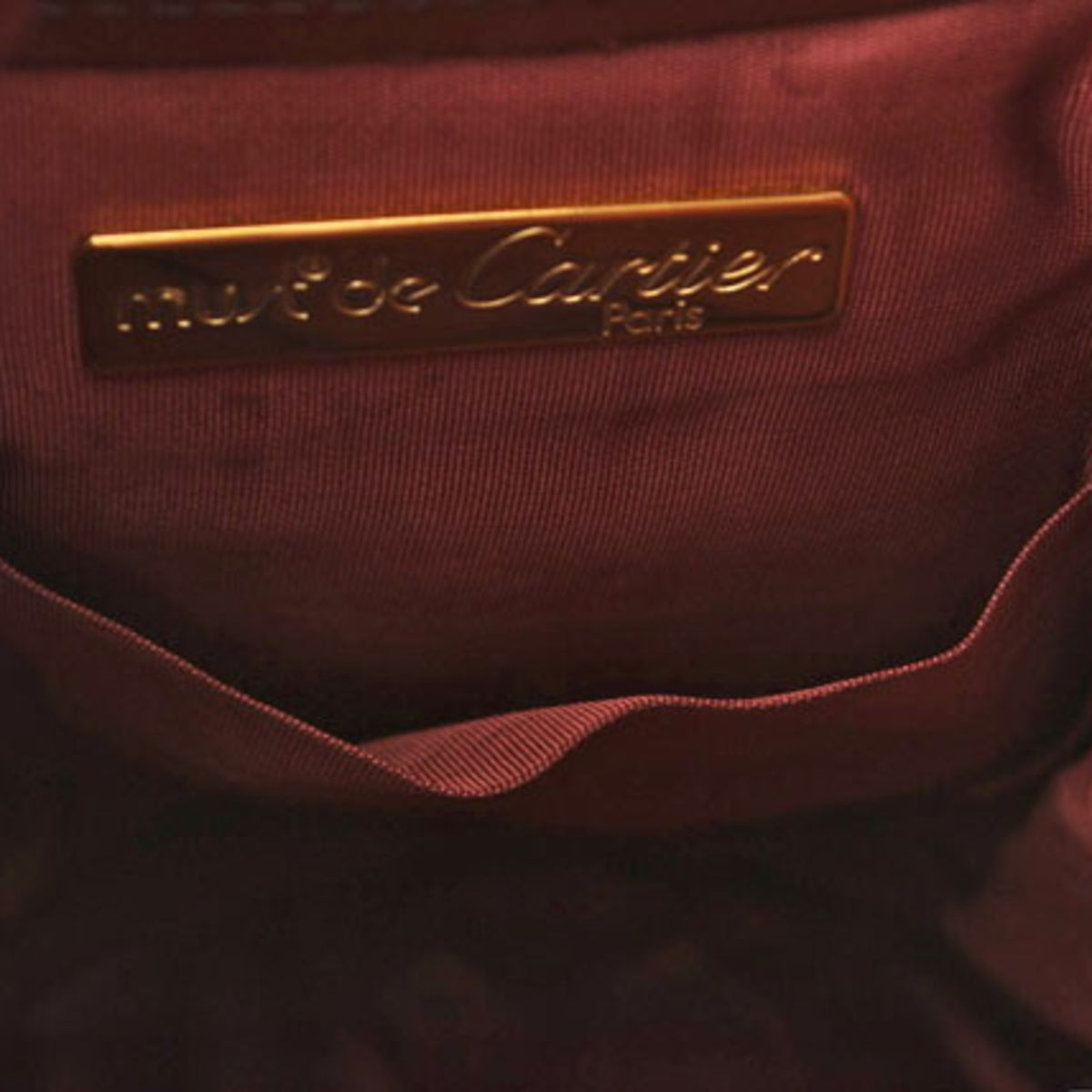 Cartier Bordeaux Leather Shoulder Bag (Pre-Owned)
