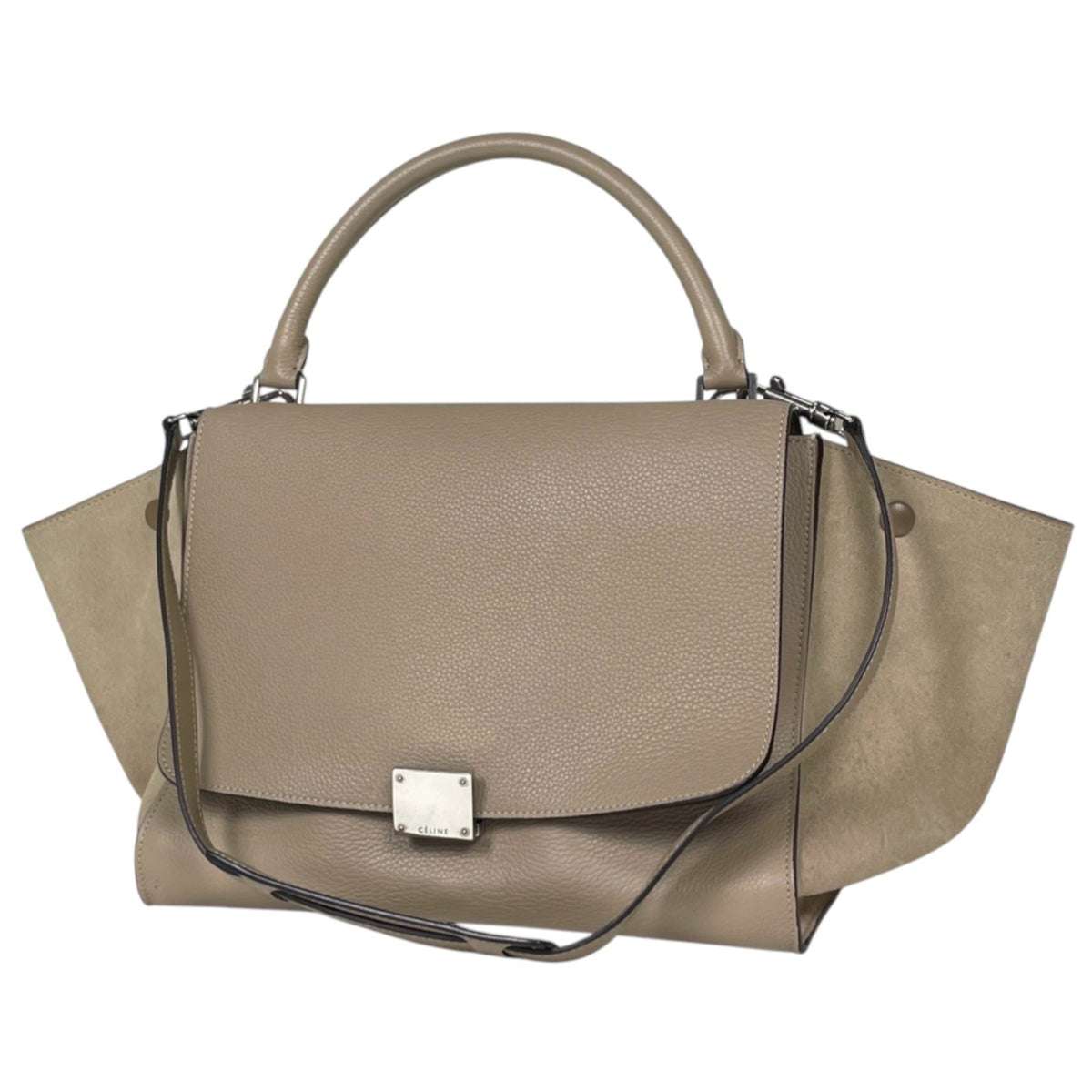 Celine Beige Leather Suede Handbag (Pre-Owned)
