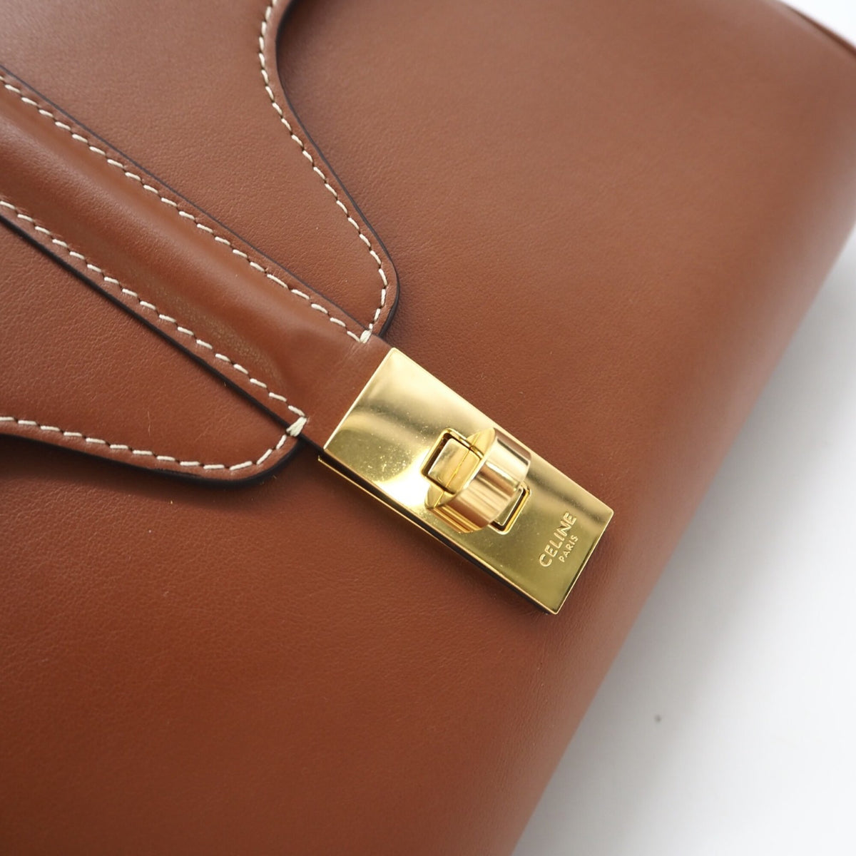 Celine Brown Leather Shoulder Bag (Pre-Owned)