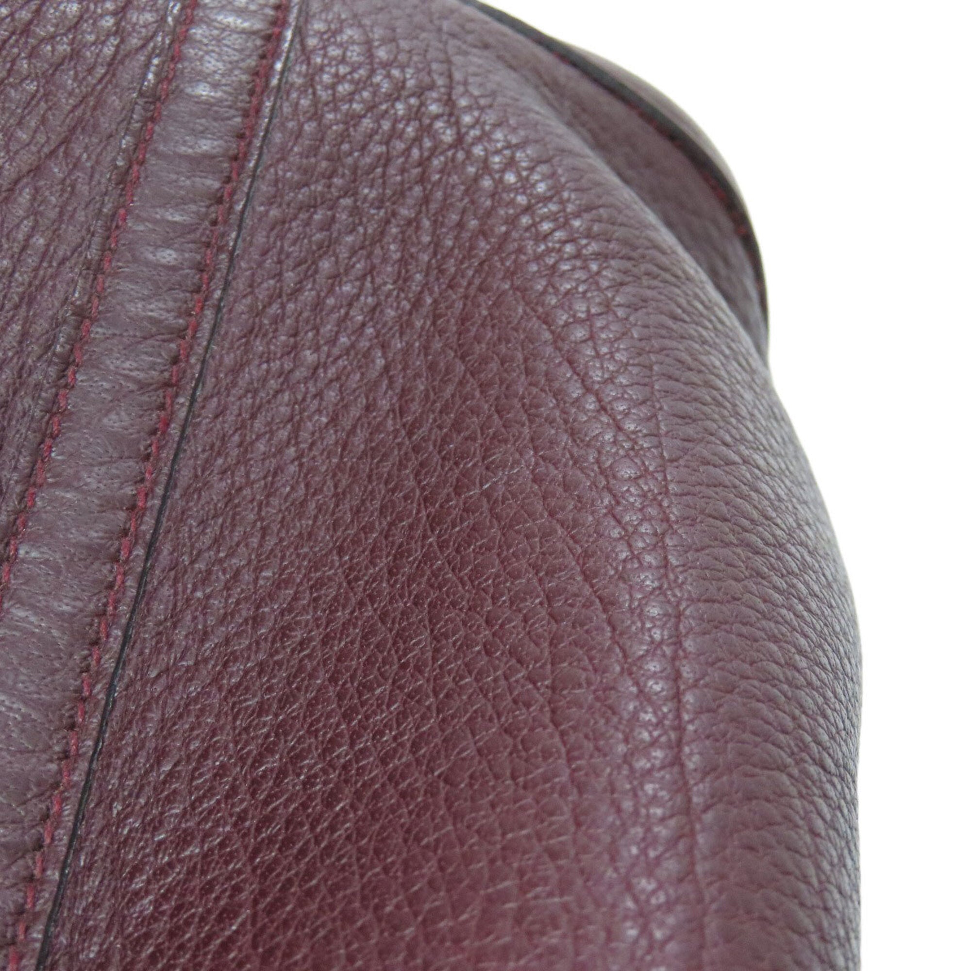 Hermes Bordeaux Negonda Leather Handbag (Pre-Owned)