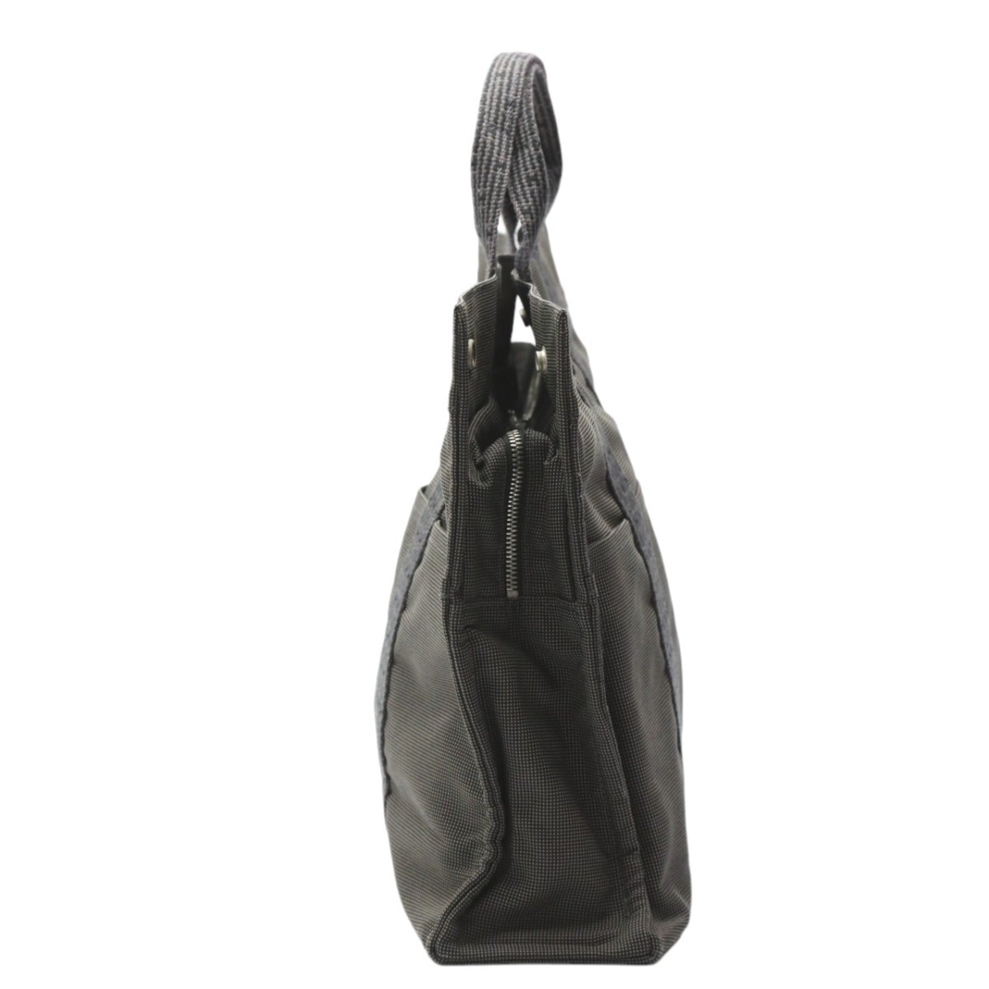 Hermes Her Line Gray Canvas Tote Bag (Pre-Owned)