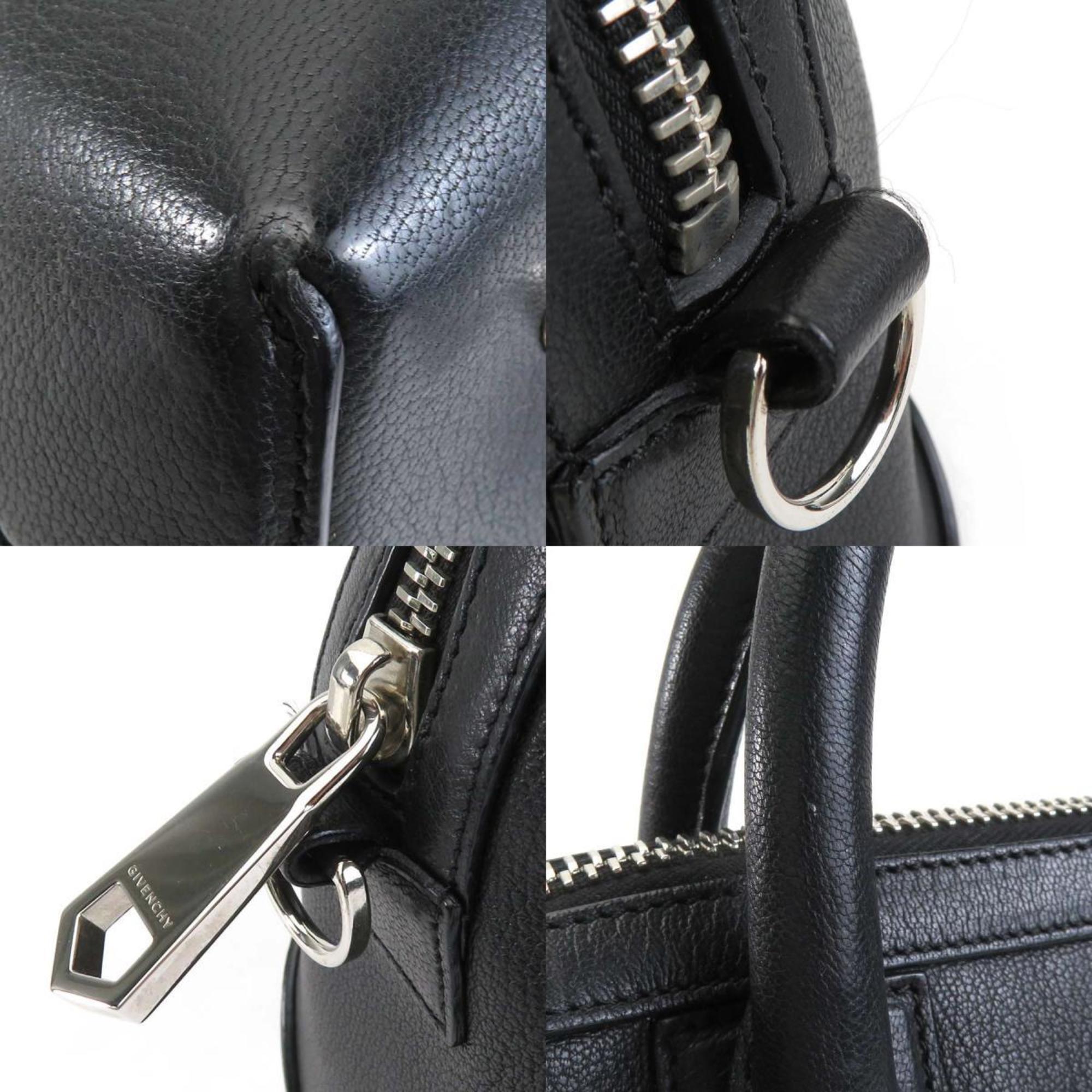 Givenchy Black Leather Handbag Shoulder Bag (Pre-Owned)