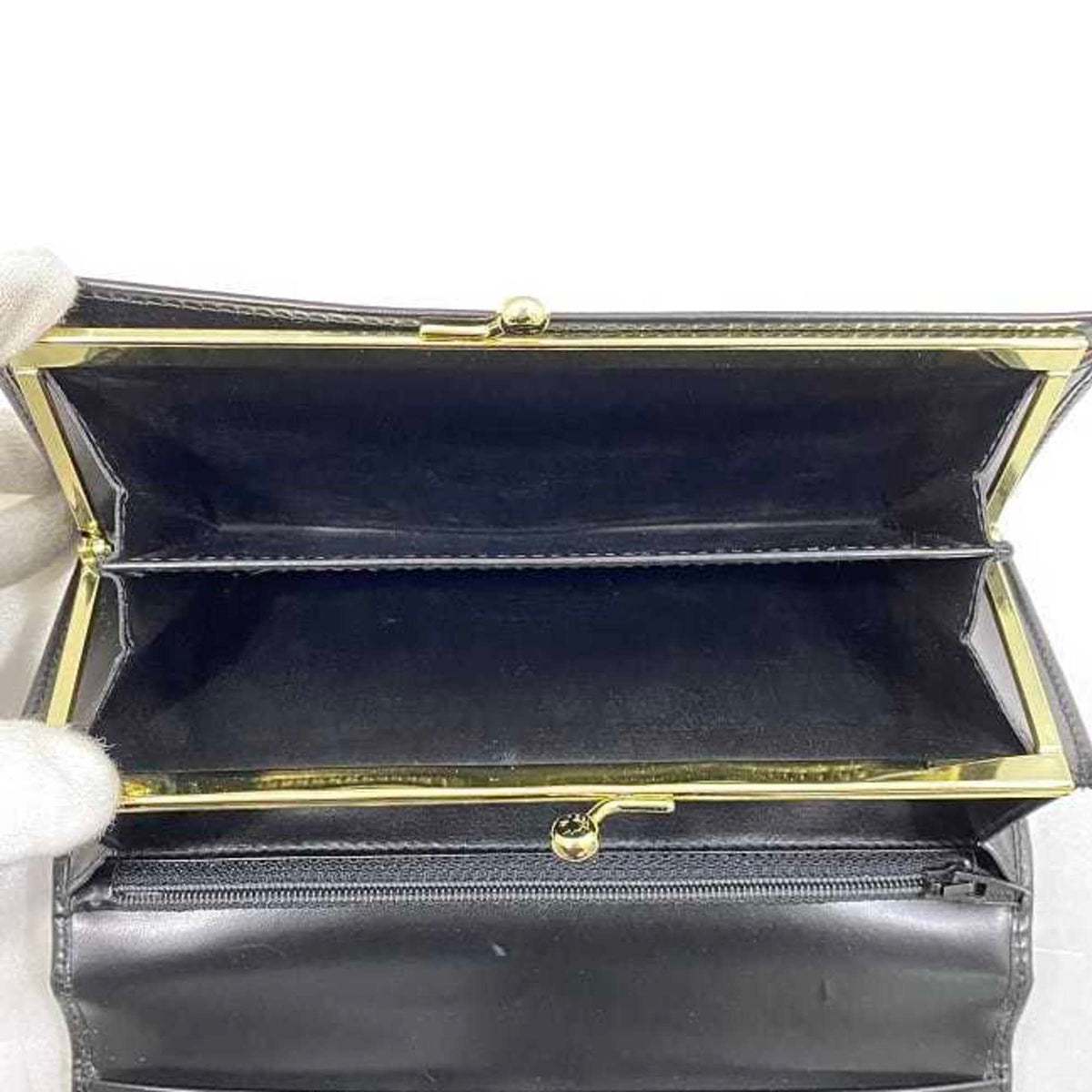 Celine Black Brown Pvc Leather Long Wallet (Bi-Fold) (Pre-Owned)