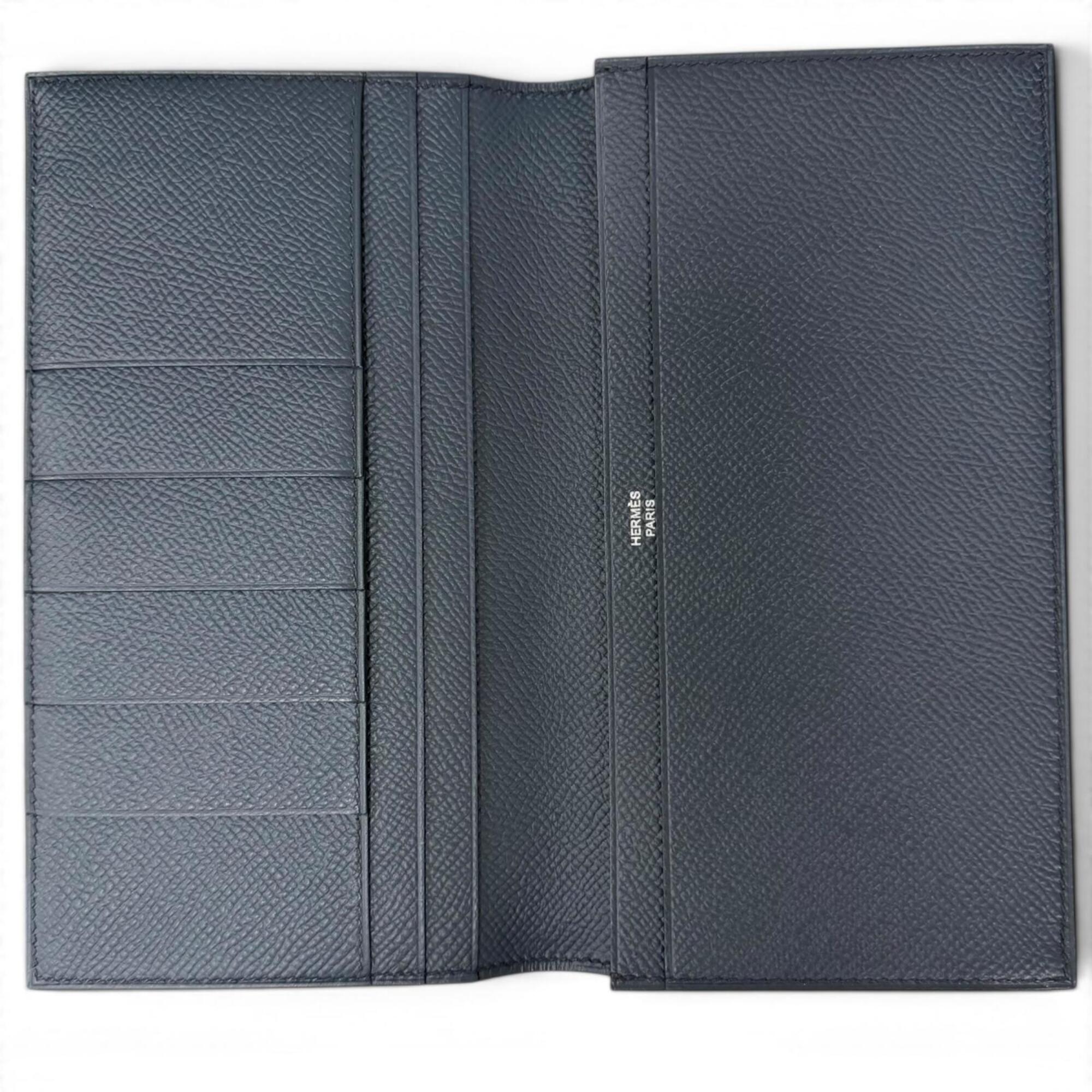 Hermes Navy Epsom Leather Wallet (Bi-Fold) (Pre-Owned)