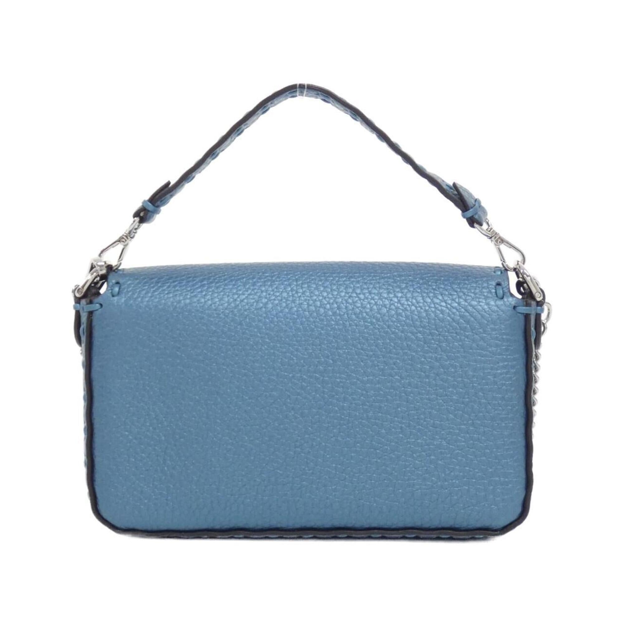 Fendi Blue Leather Handbag (Pre-Owned)