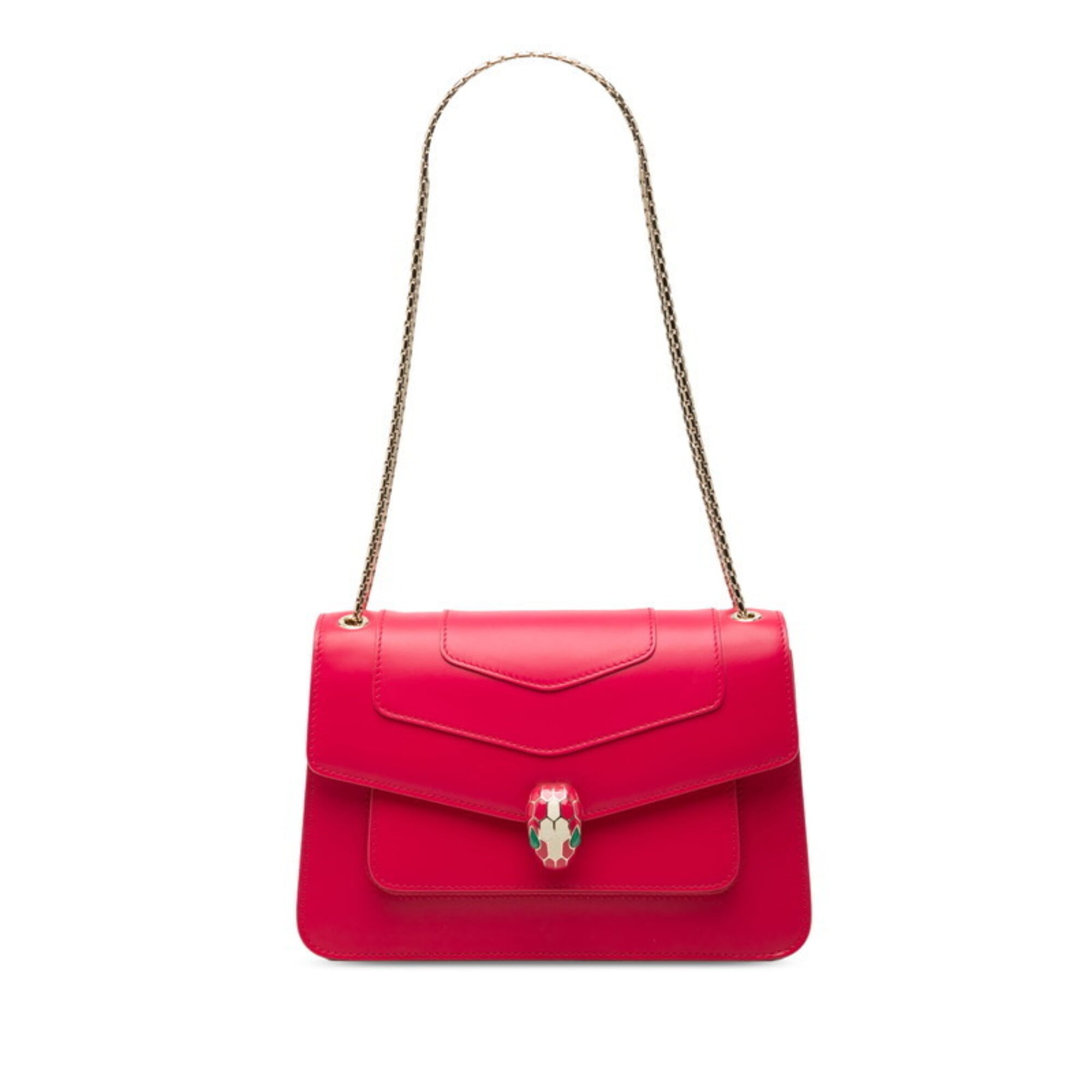 Bvlgari Pink Leather Shoulder Bag (Pre-Owned)