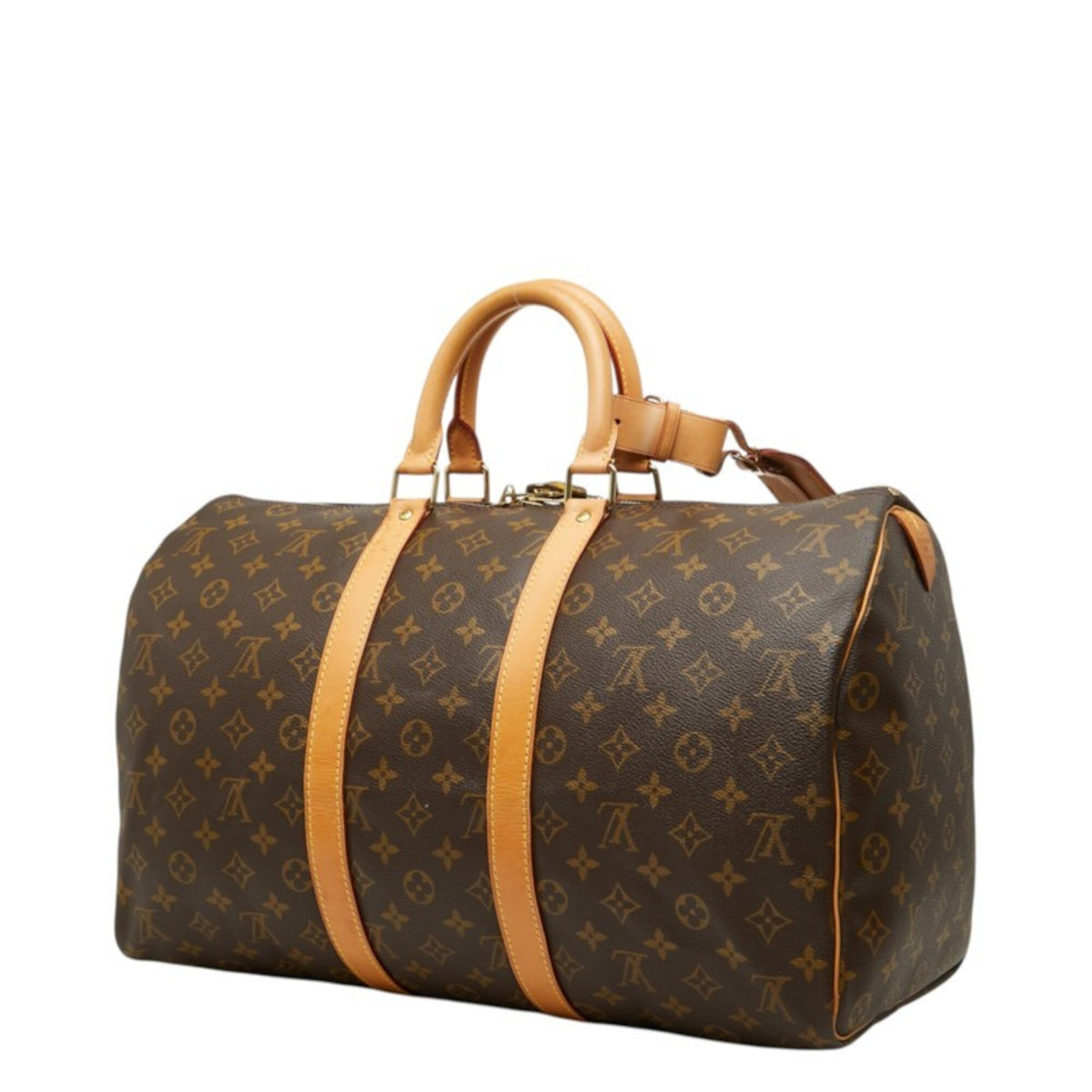 Louis Vuitton Monogram Brown Pvc Leather Boston Bag (Pre-Owned)