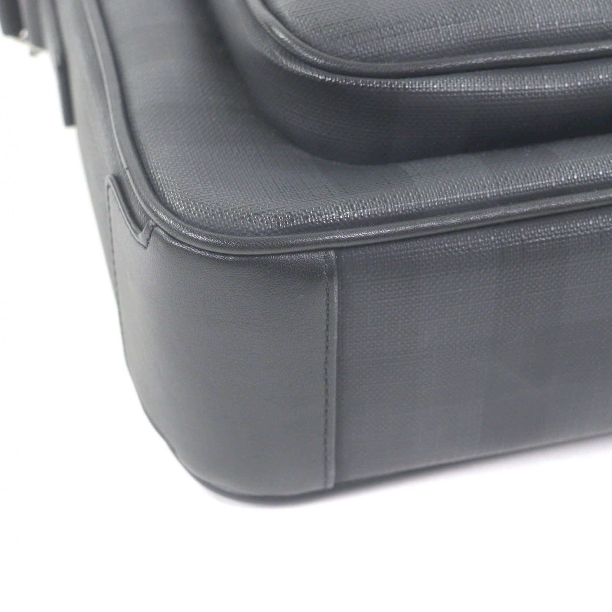 Burberry Black Polyester Cotton Briefcase Messenger Bag Shoulder Bag (Pre-Owned)