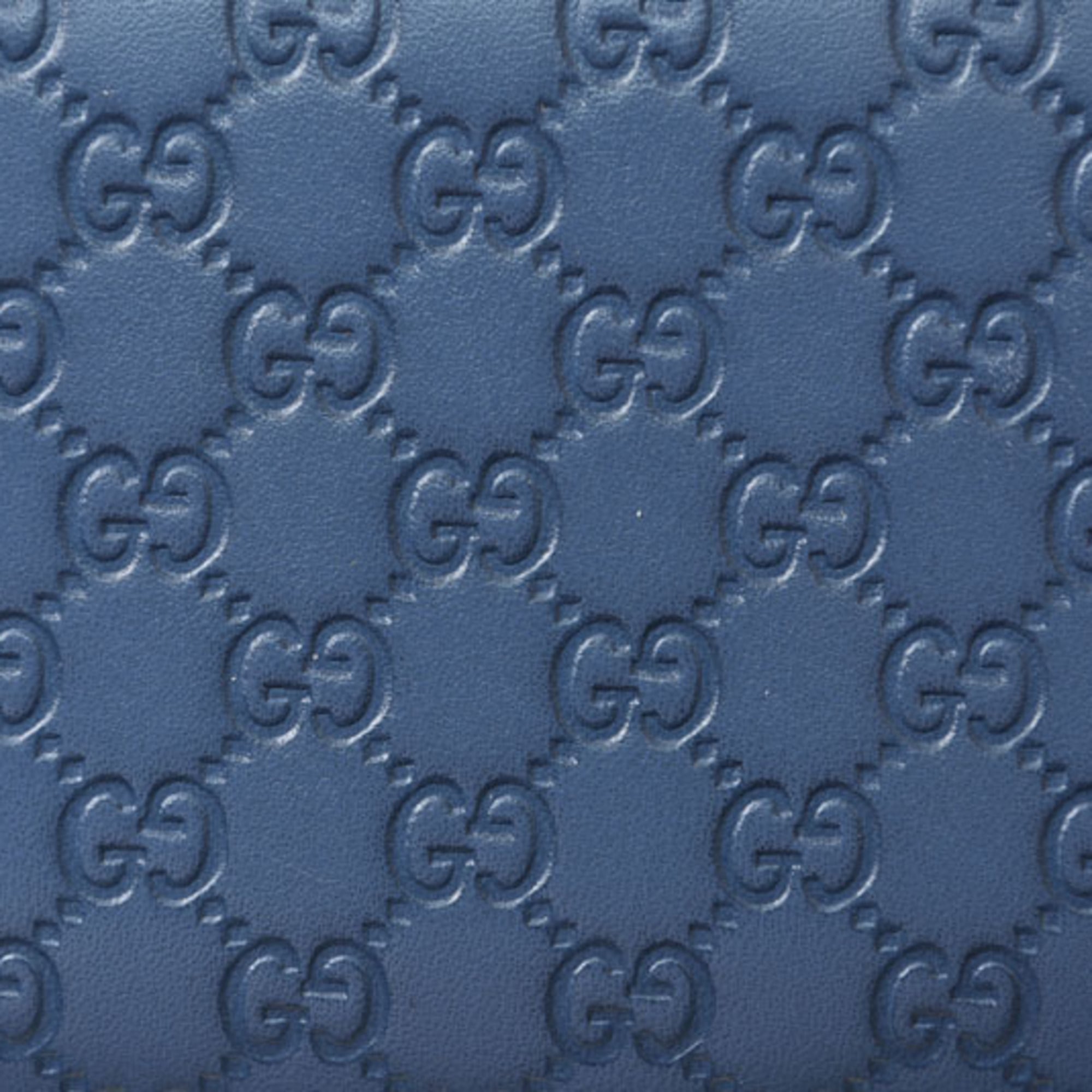 Gucci Blue Leather Coin Purse/Coin Case (Pre-Owned)