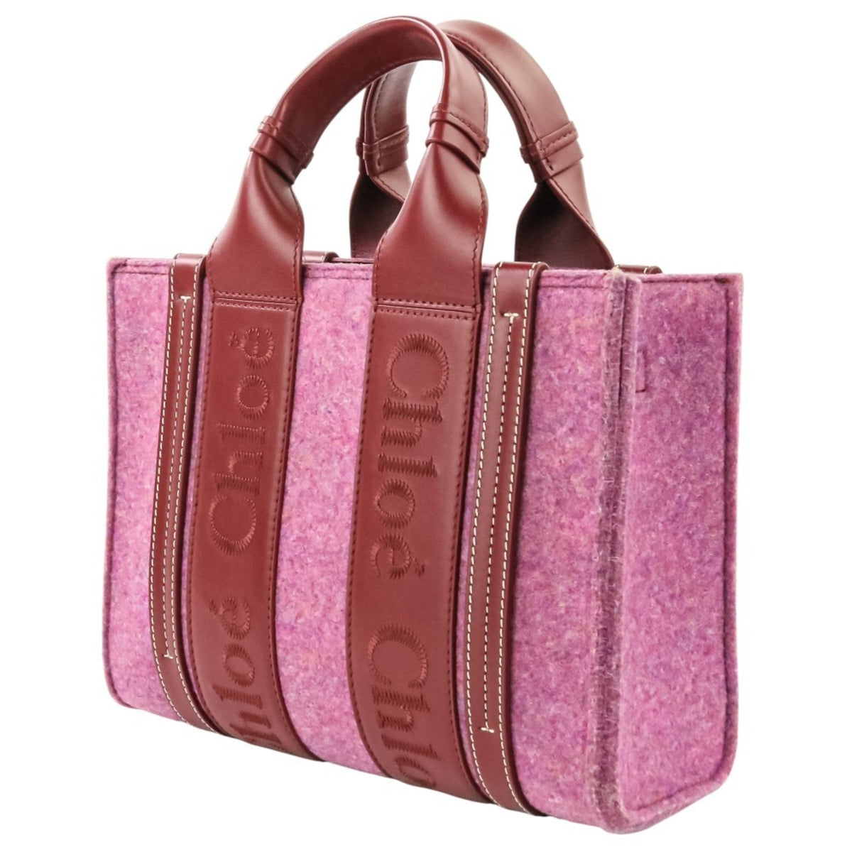 Chloé Red Color Felt Shoulder Bag (Pre-Owned)