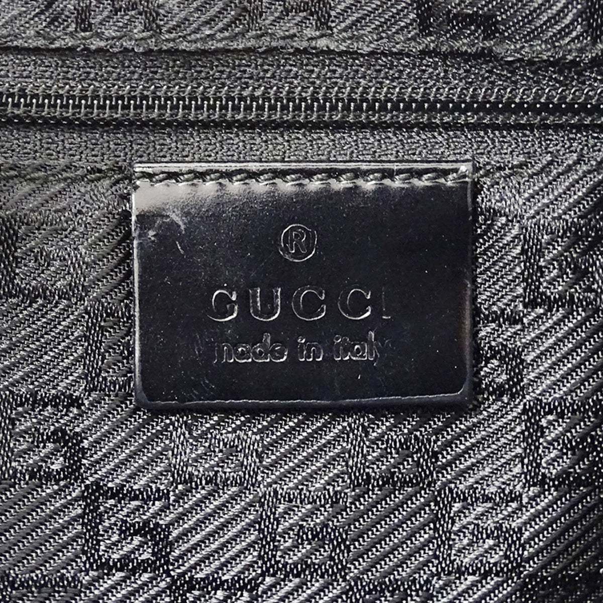 Gucci Beige Black Canvas Handbag Shoulder Bag (Pre-Owned)