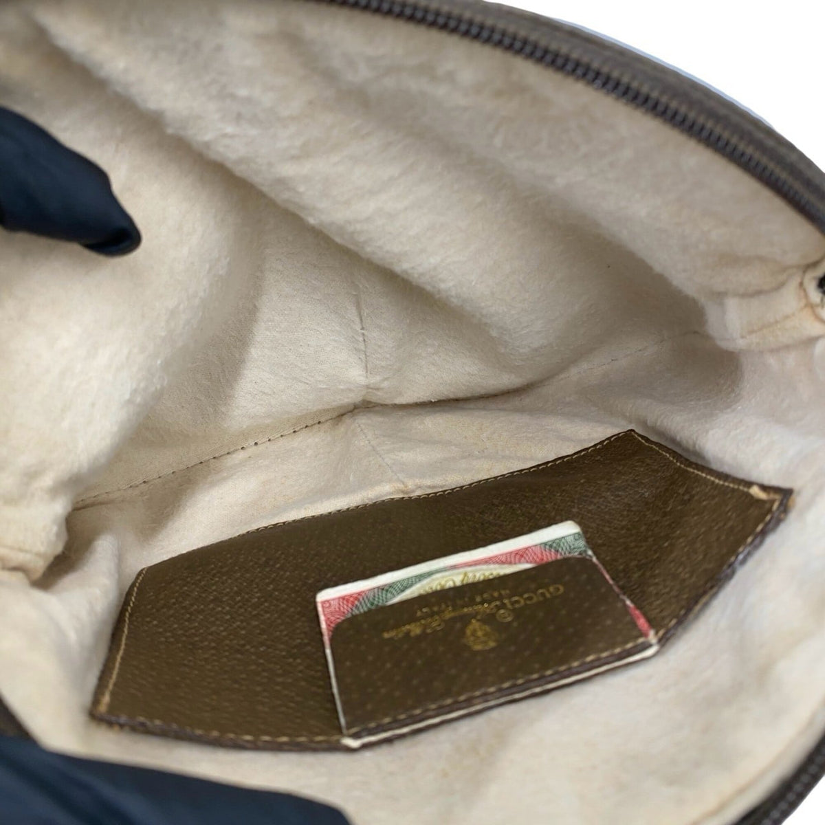 Gucci Brown Leather Pvc Pochette Shoulder Bag (Pre-Owned)