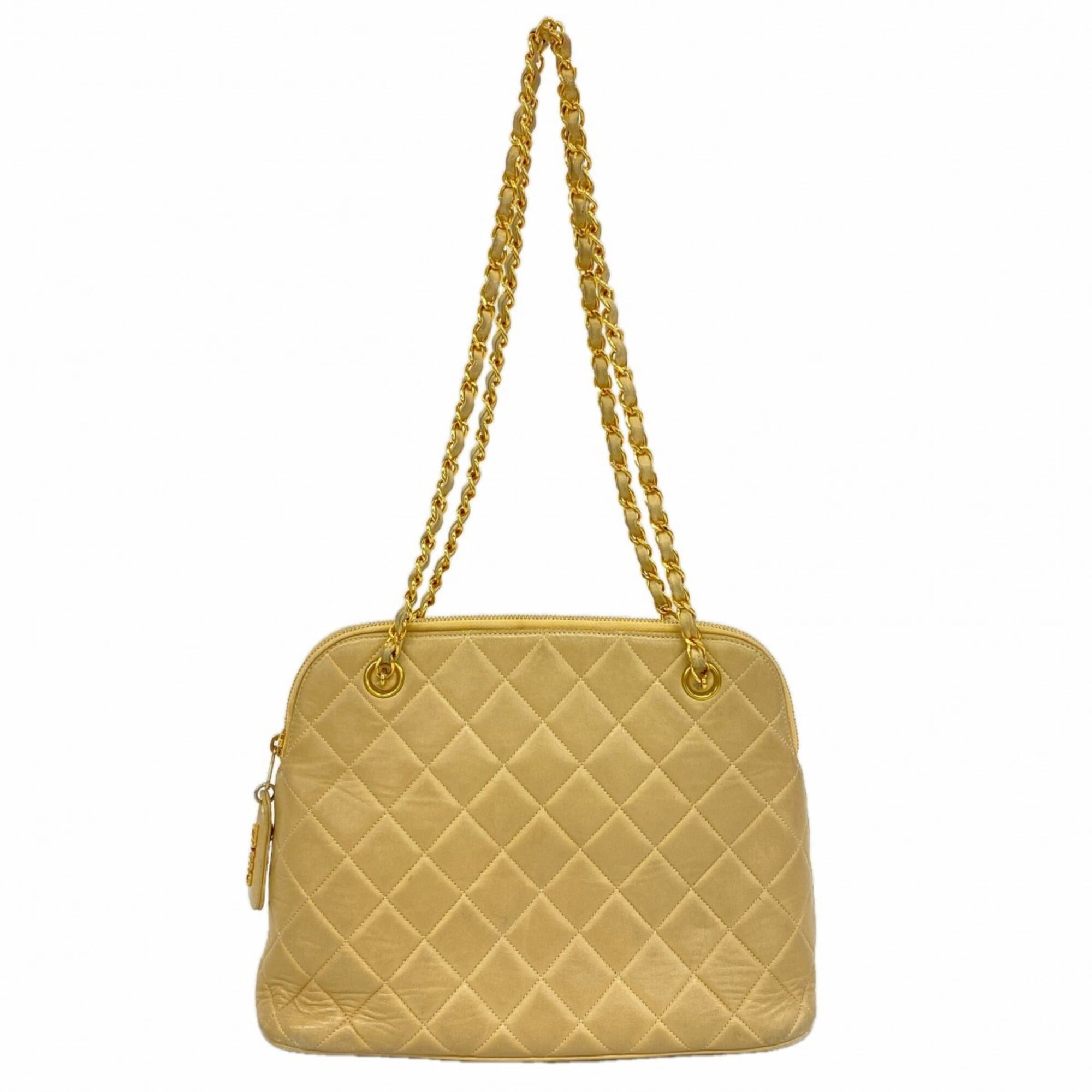 Chanel Beige Leather Shoulder Bag (Pre-Owned)