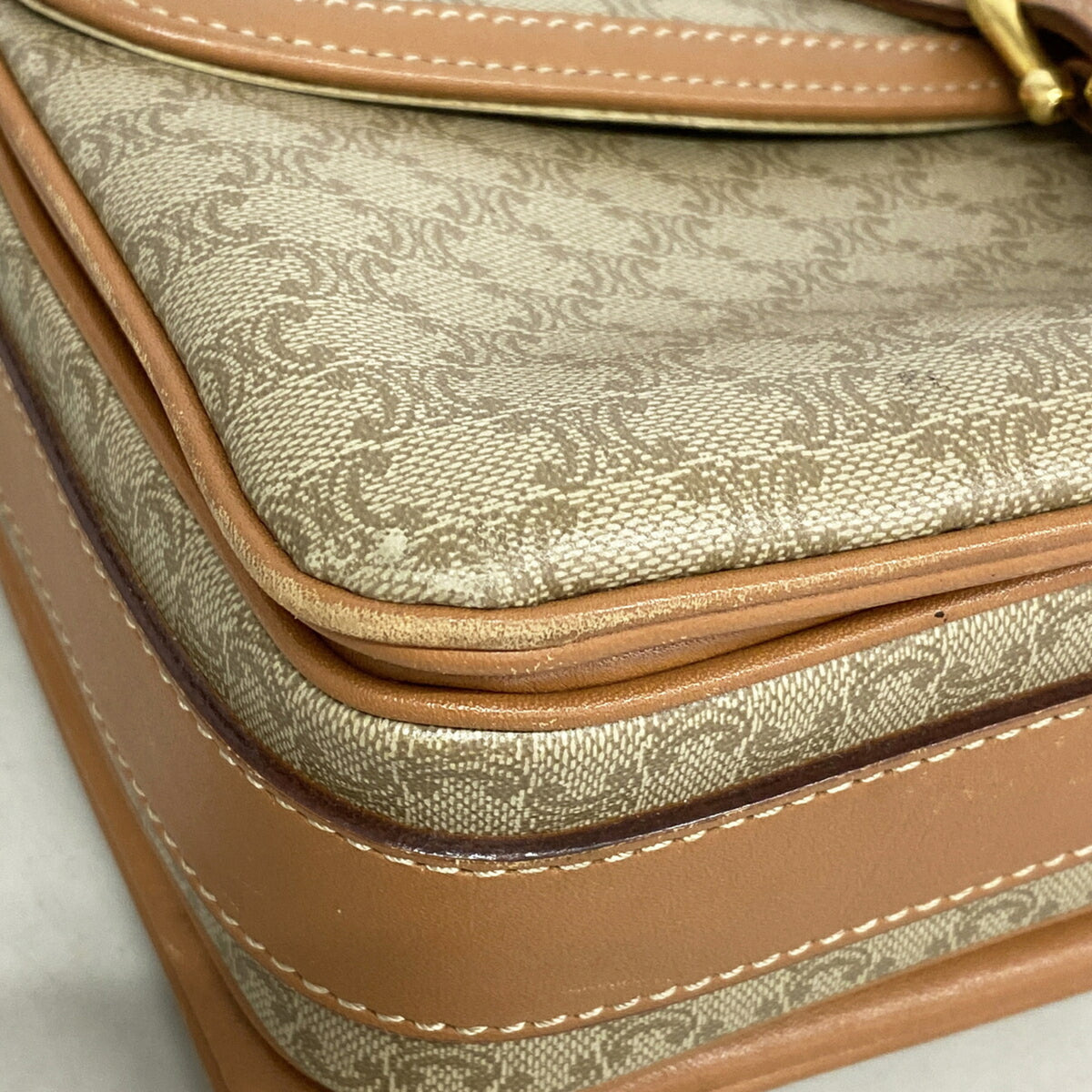 Celine Beige Brown Pvc Shoulder Bag (Pre-Owned)