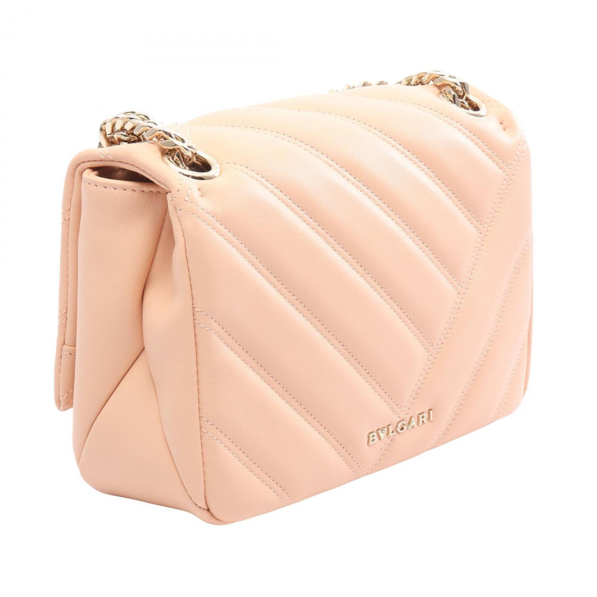 Bvlgari Pink Leather Handbag Shoulder Bag (Pre-Owned)