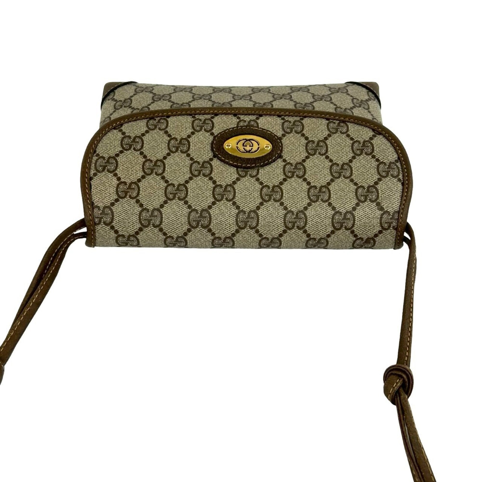 Gucci Brown Pvc Leather Shoulder Bag (Pre-Owned)