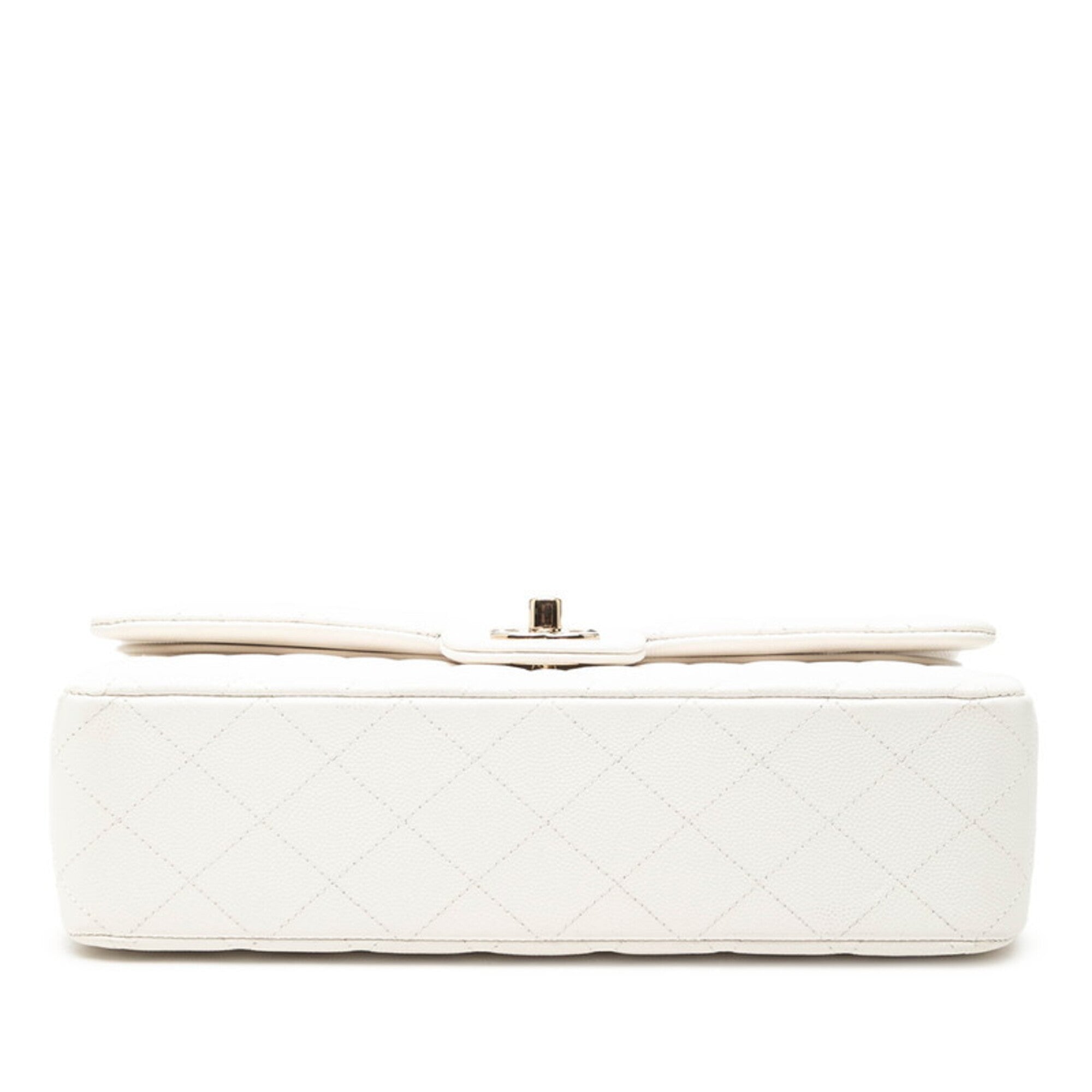 Chanel White Grained Calfskin Shoulder Bag (Pre-Owned)