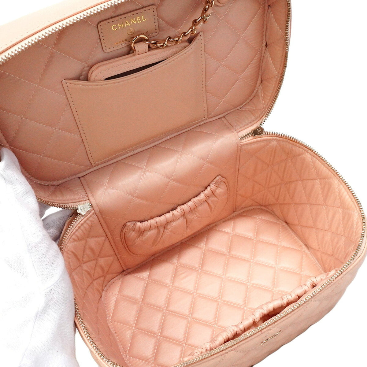 Chanel Pink Grained Calfskin Vanity Bag (Pre-Owned)