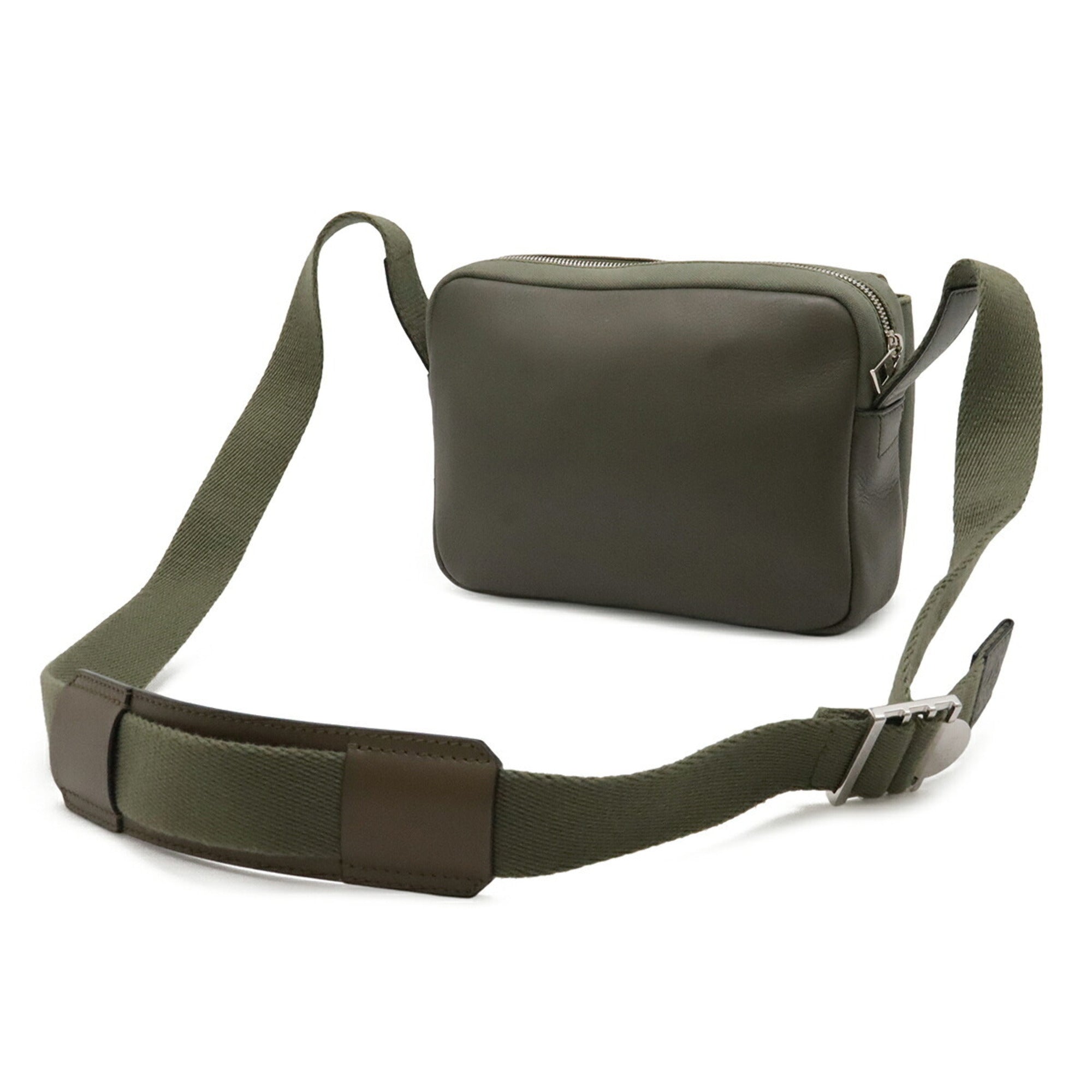 Loewe Green Khaki Canvas Shoulder Bag (Pre-Owned)