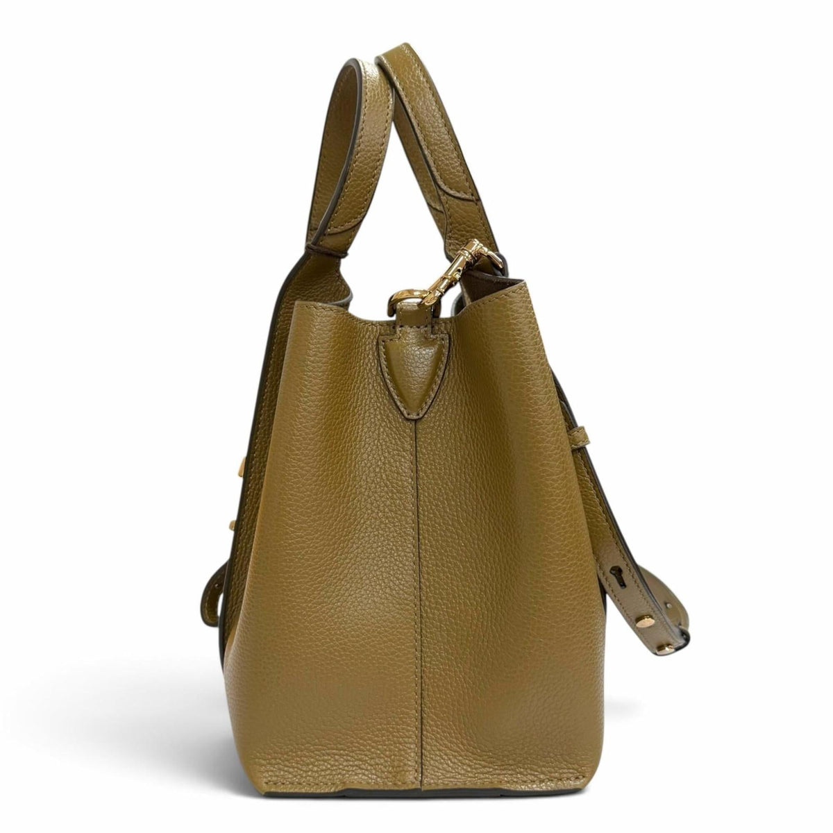Tod's Olive Leather Pouch Shopping Bag Shoulder Bag Tote Bag (Pre-Owned)