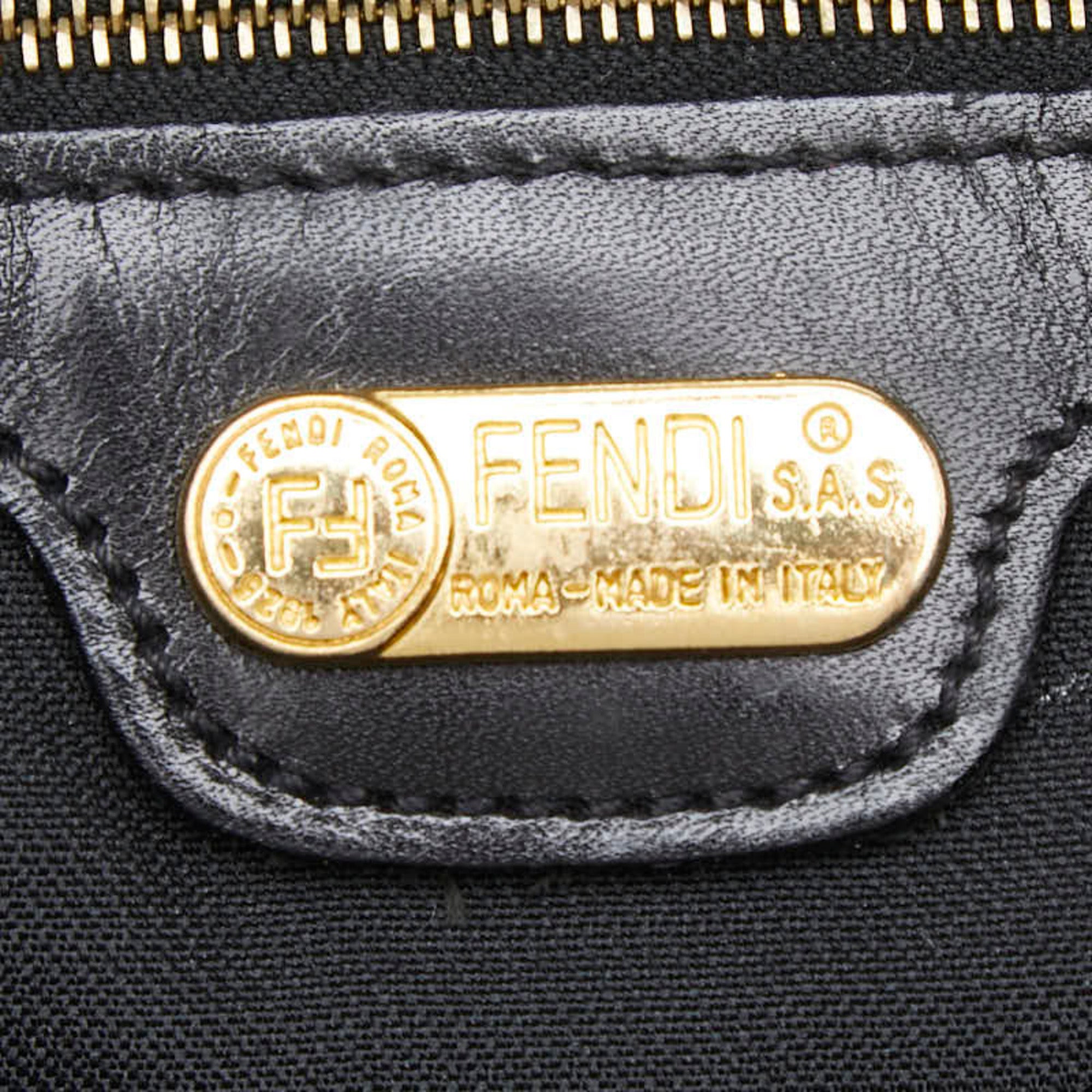 Fendi Black Nylon Leather Backpack (Pre-Owned)