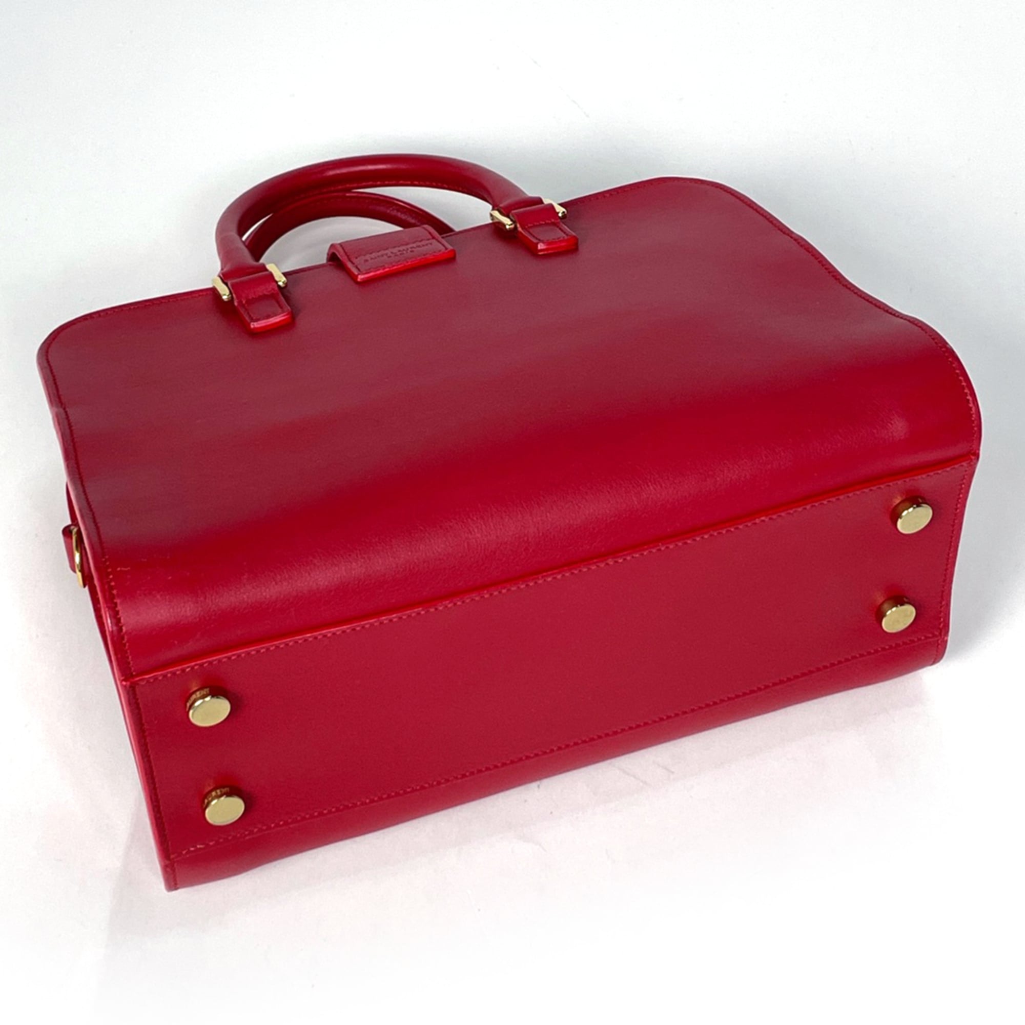 Saint Laurent Red Color Leather Handbag Shoulder Bag (Pre-Owned)
