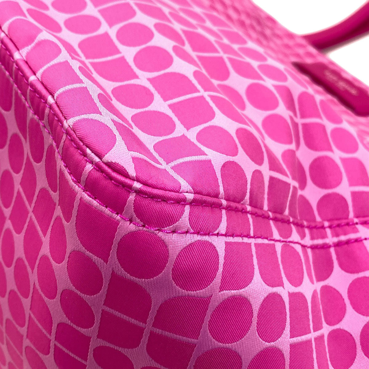 Kate Spade Pink Polyester Leather Tote Bag (Pre-Owned)