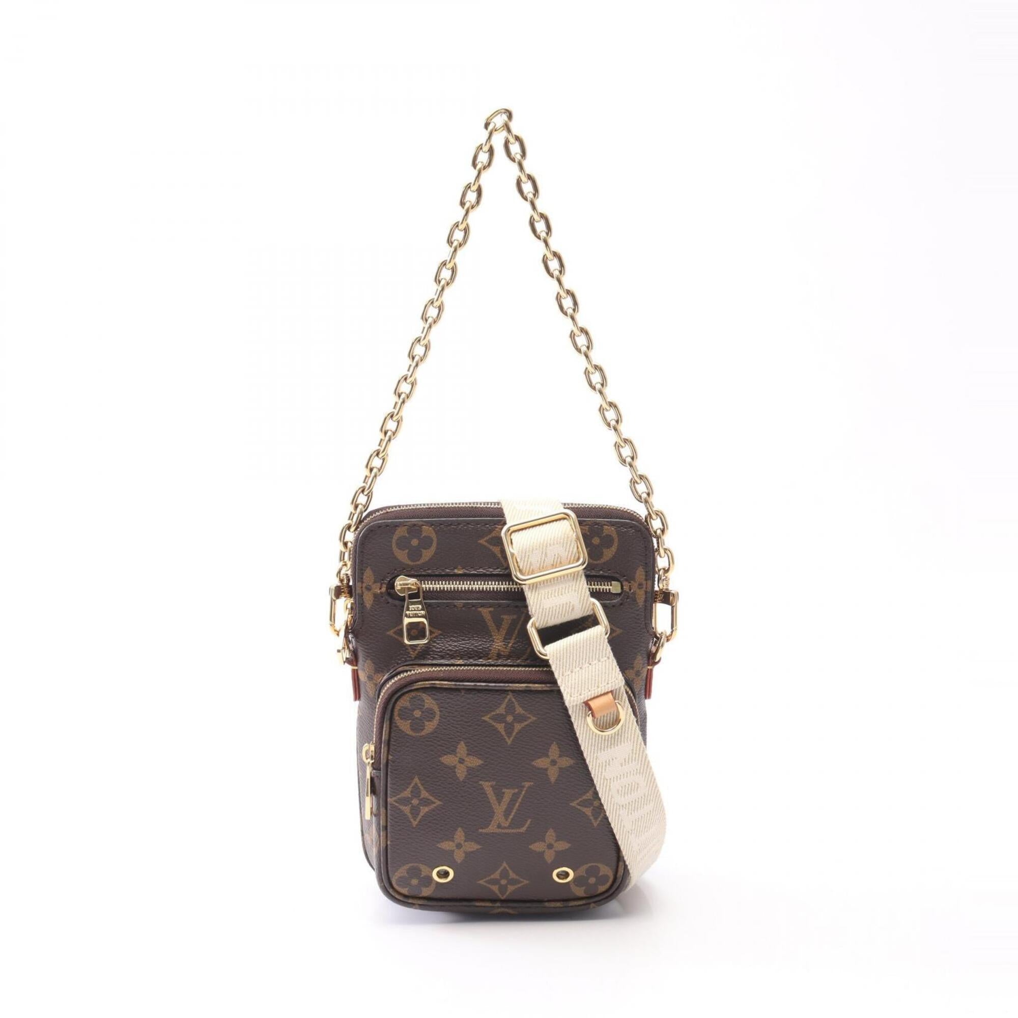 Louis Vuitton Brown Pvc Coated Canvas Leather Handbag (Pre-Owned)