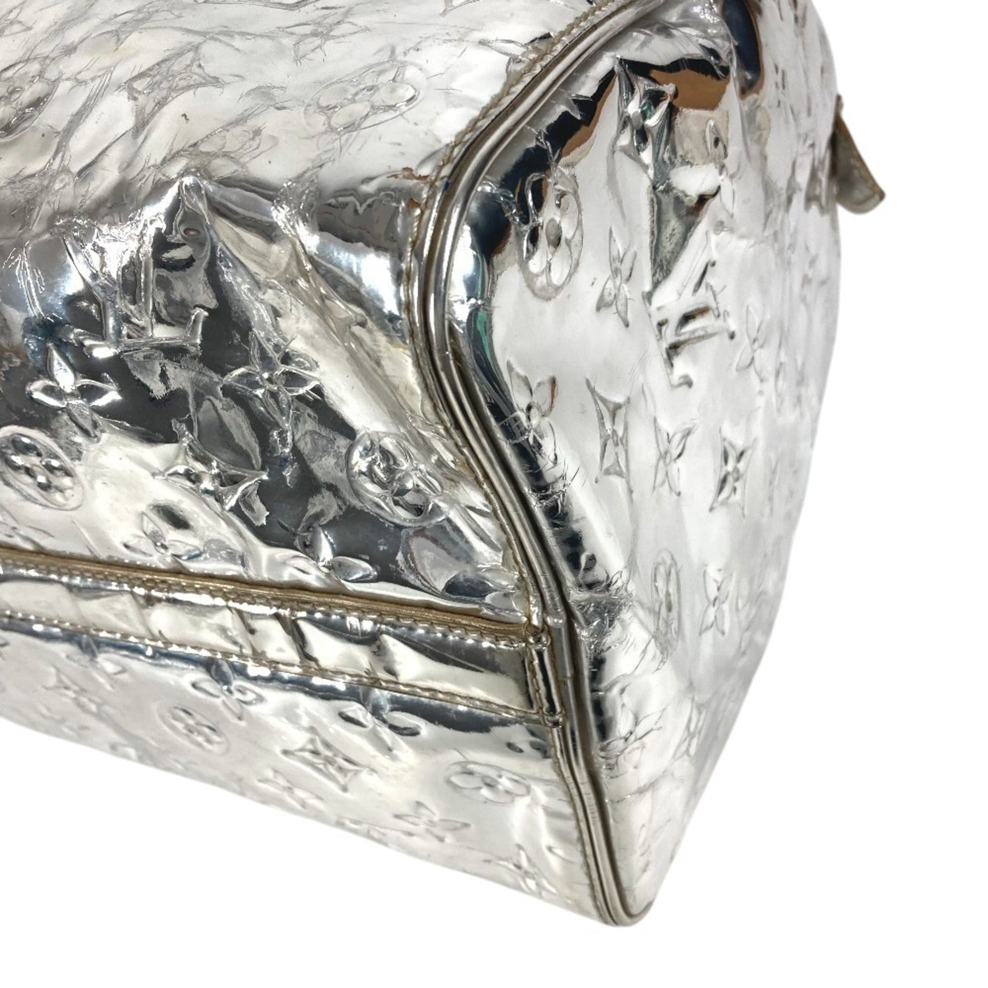 Louis Vuitton Argent Leather Boston Bag Handbag (Pre-Owned)