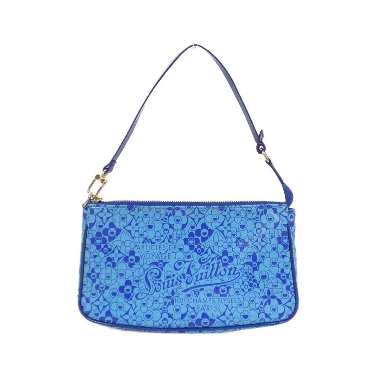 Louis Vuitton Blue Pvc Vinyl Pochette Pouch (Pre-Owned)