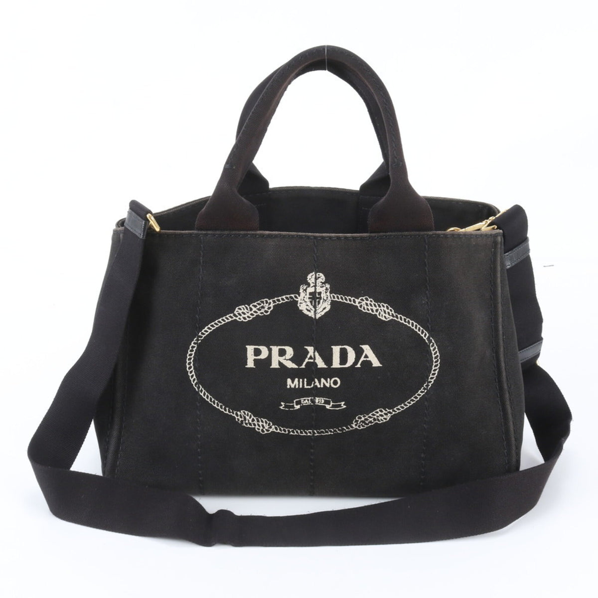 Prada Black Handbag Shoulder Bag Tote Bag (Pre-Owned)