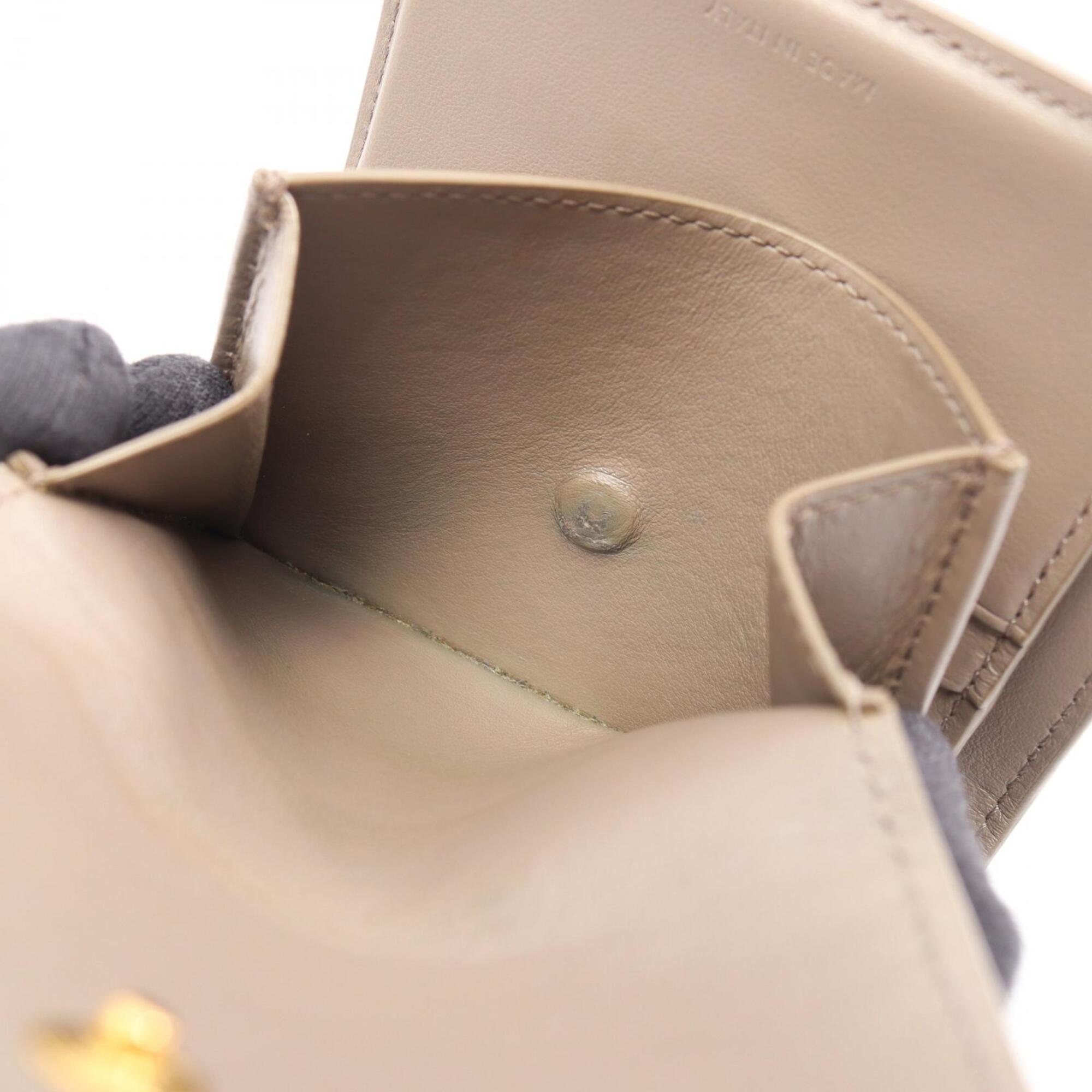 Celine Beige Leather Wallet (Tri-Fold) (Pre-Owned)