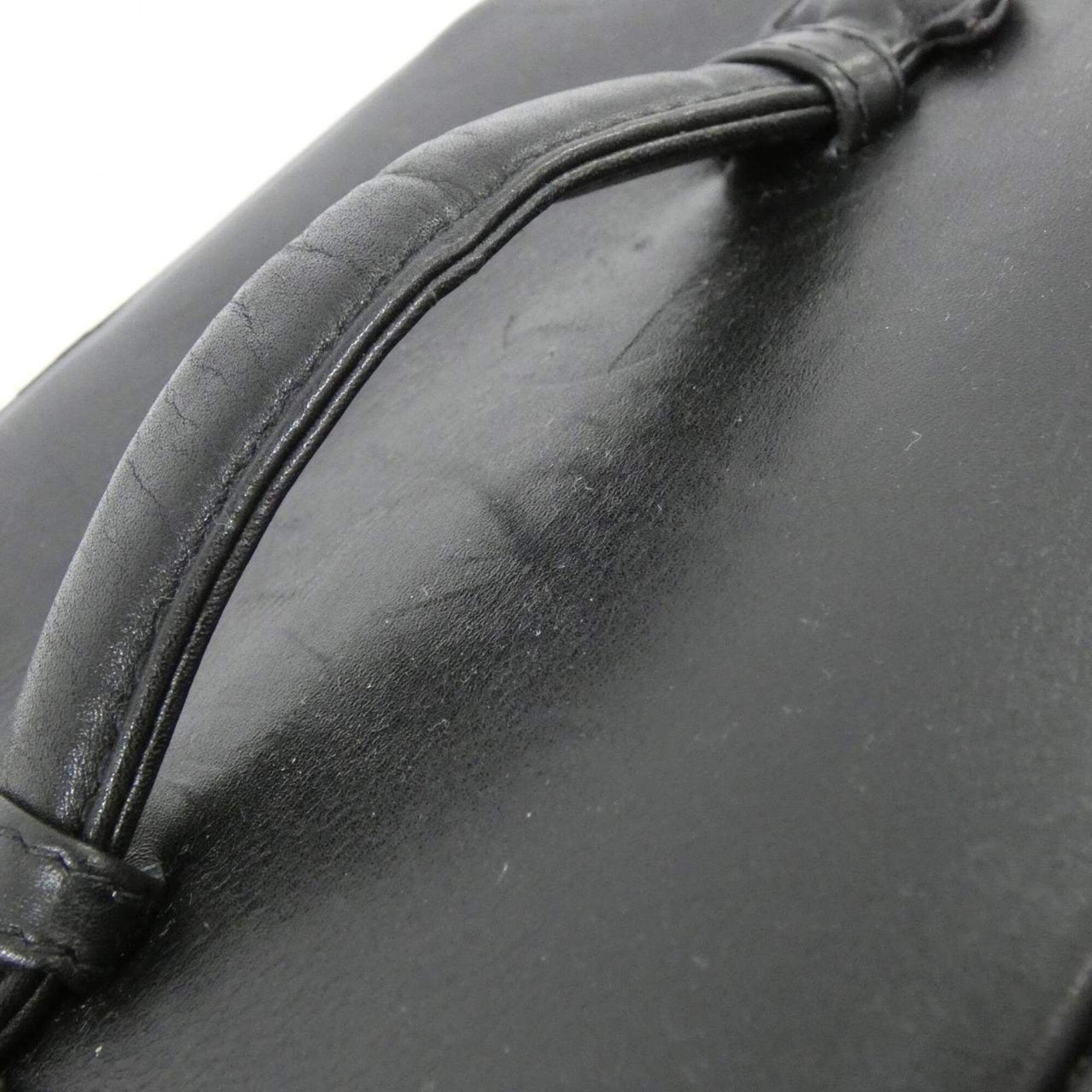 Chanel Black Leather Handbag (Pre-Owned)