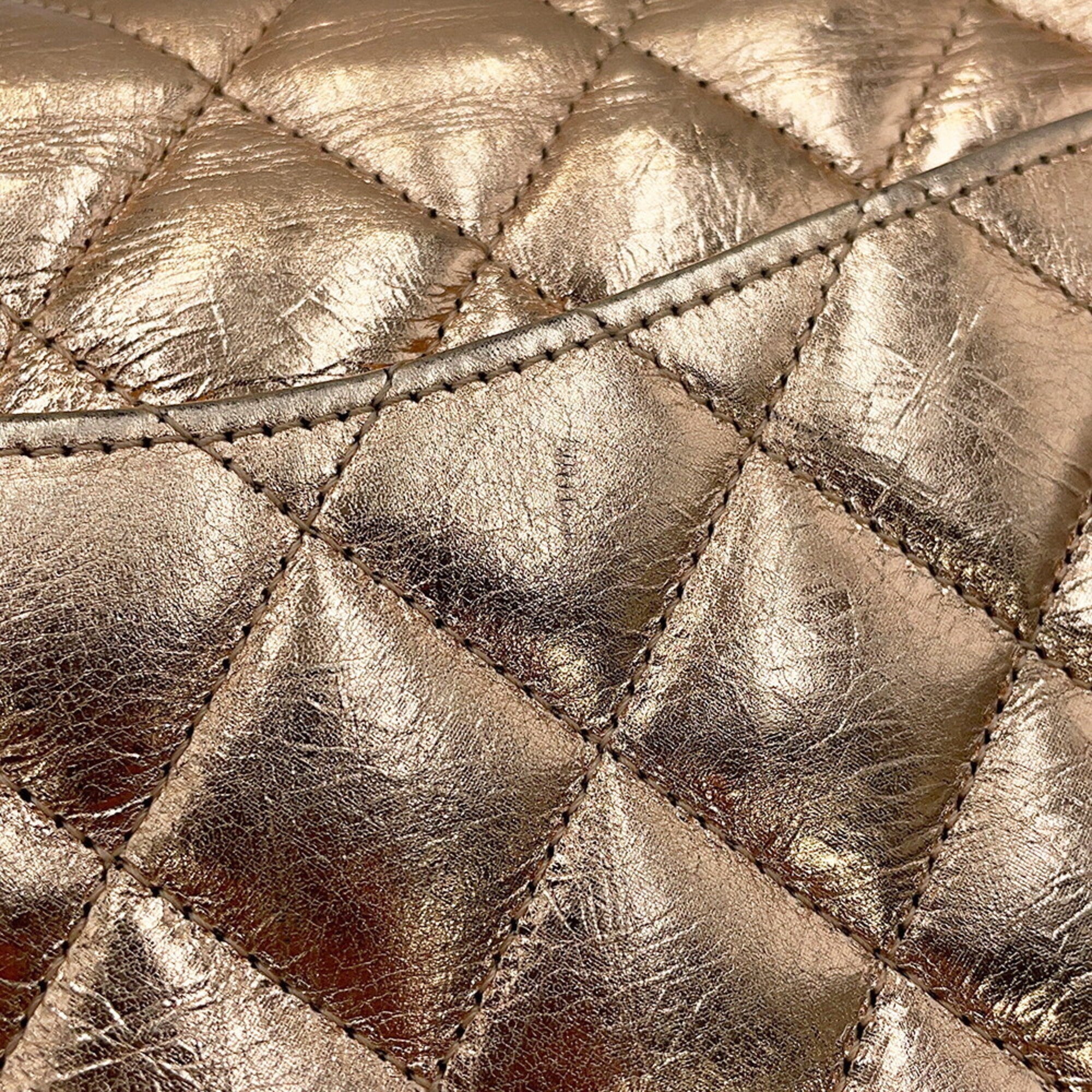 Chanel Gold Pink Handbag Shoulder Bag (Pre-Owned)