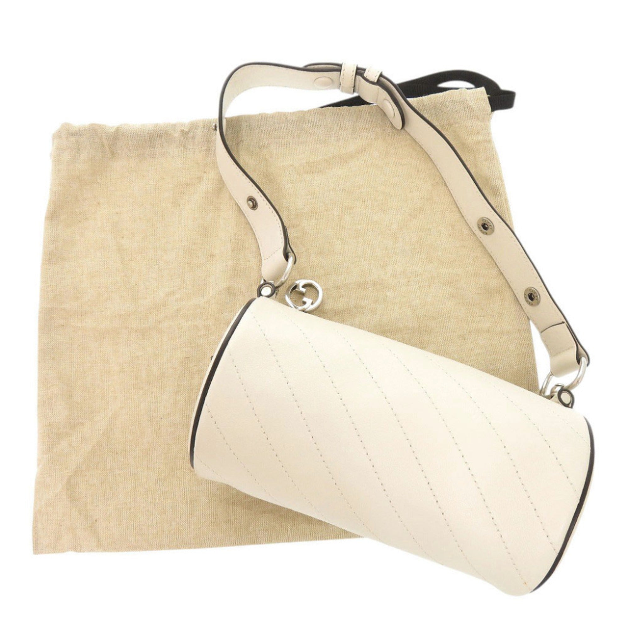 Gucci White Leather Shoulder Bag (Pre-Owned)