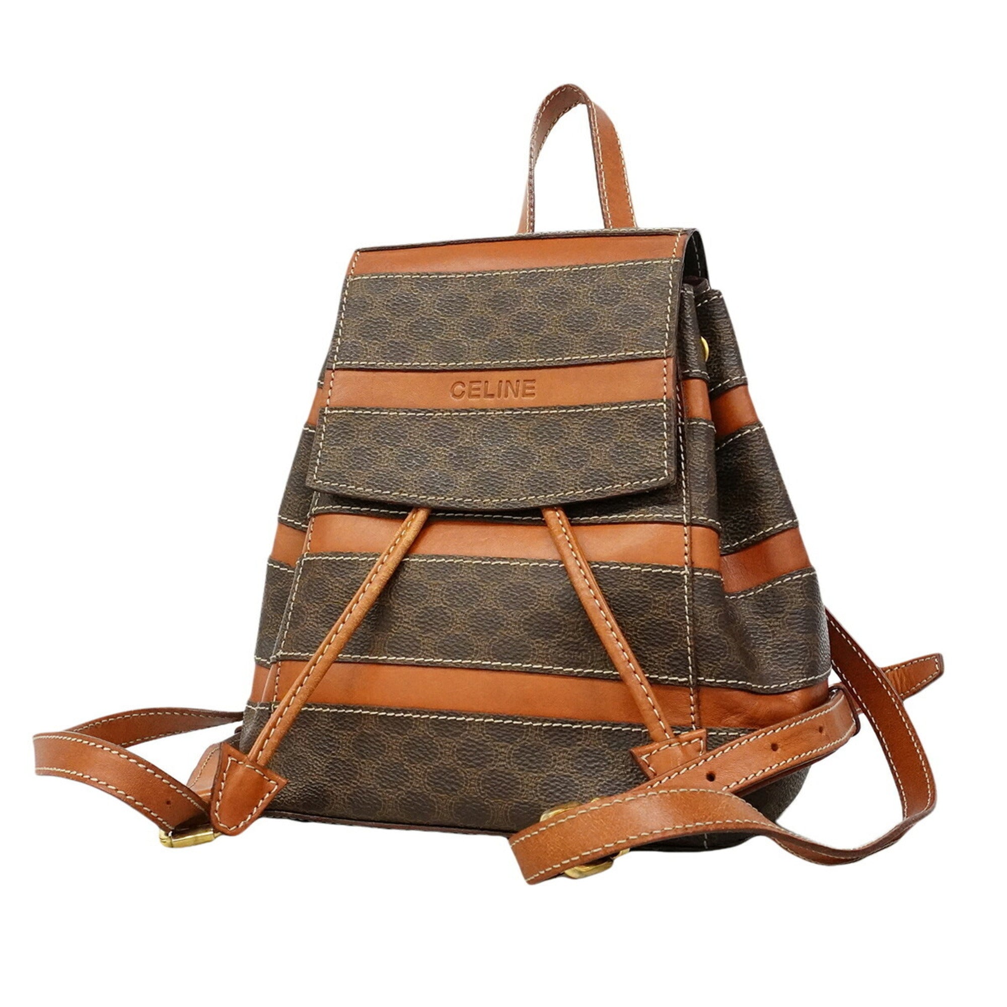 Celine Brown Pvc Backpack (Pre-Owned)