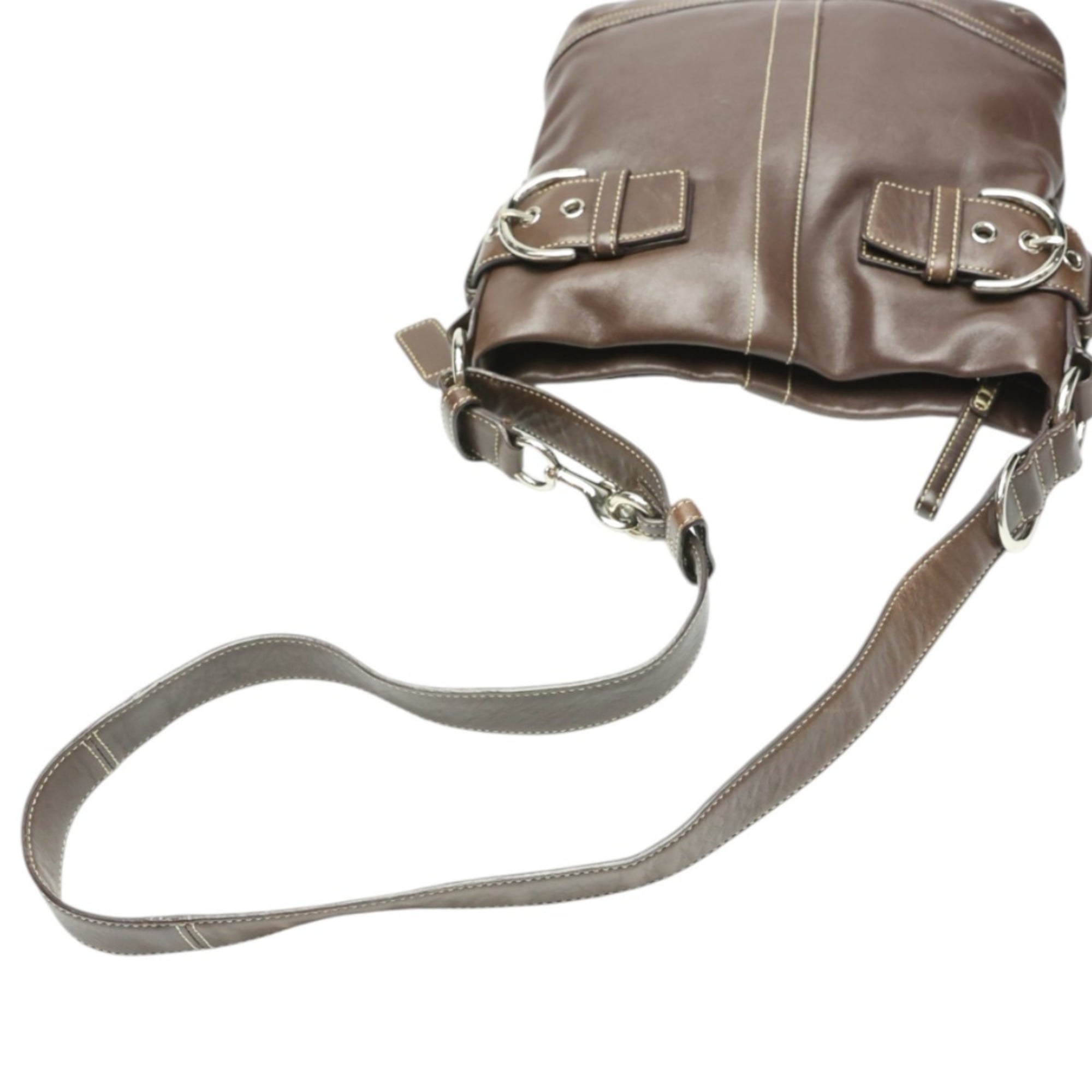 Coach Dark Brown Leather Shoulder Bag (Pre-Owned)