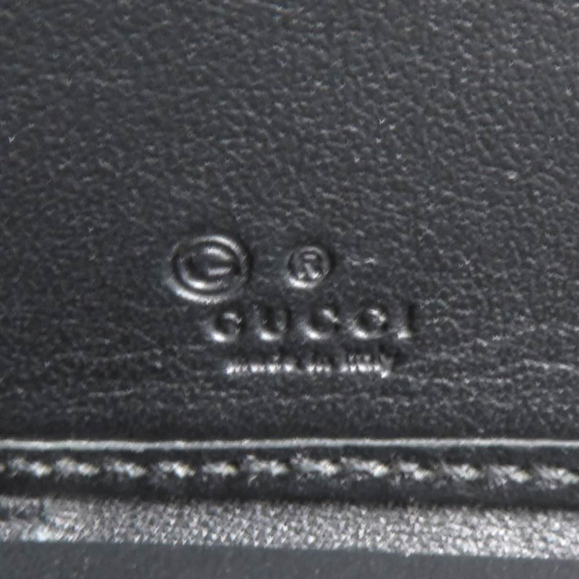 Gucci Black Leather Long Wallet (Bi-Fold) (Pre-Owned)