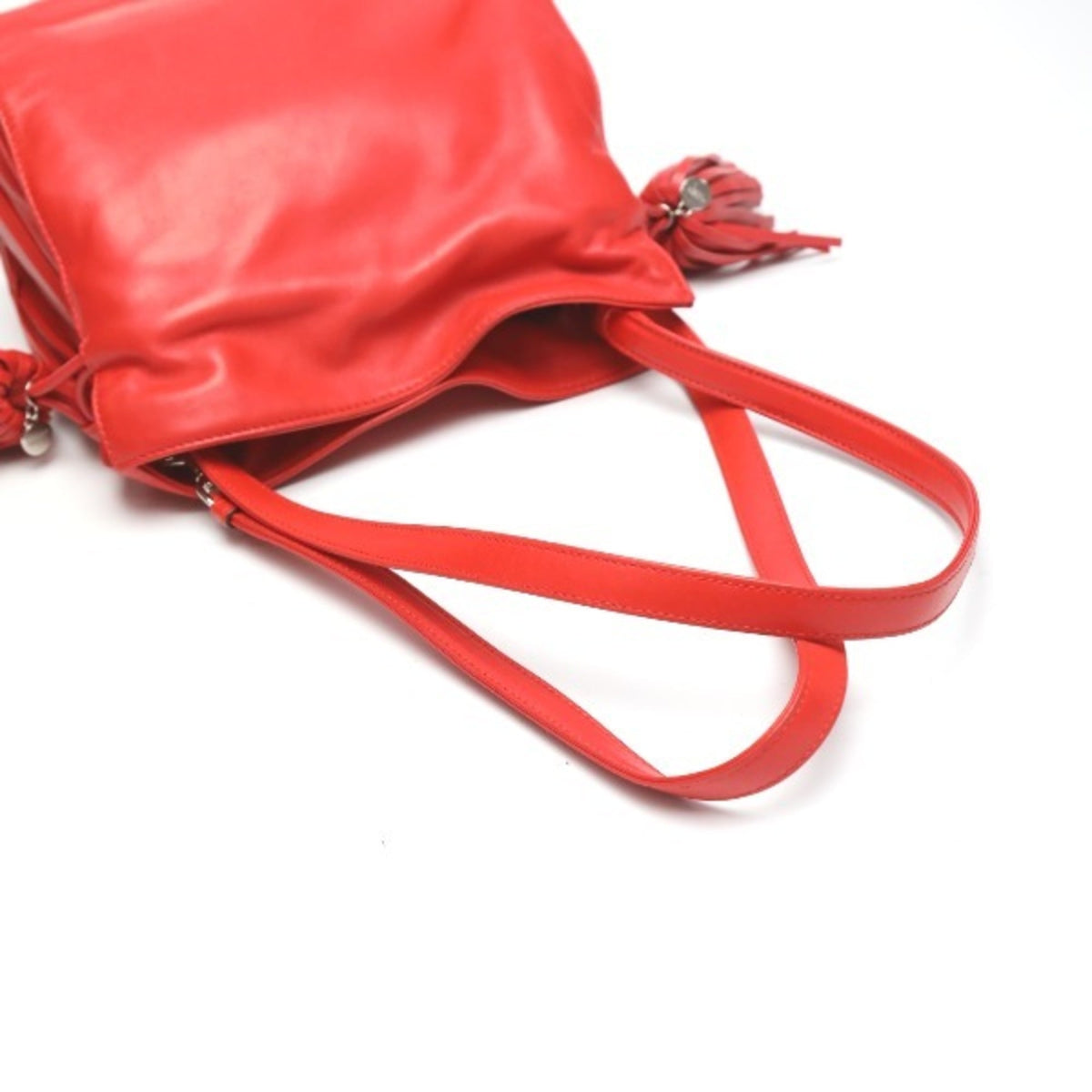 Loewe Red Color Leather Shoulder Bag (Pre-Owned)