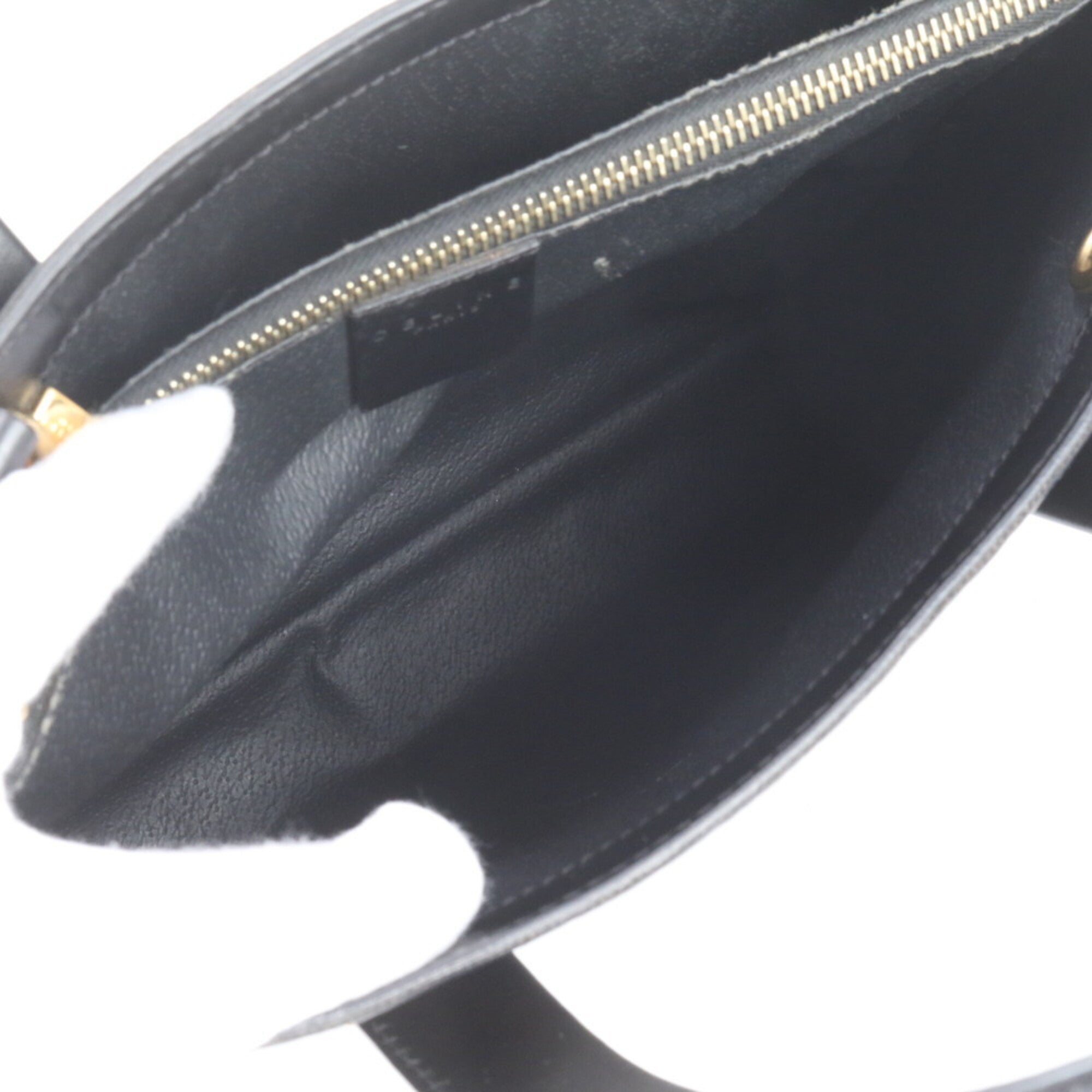 Celine Black Leather Coated Canvas Handbag Tote Bag (Pre-Owned)