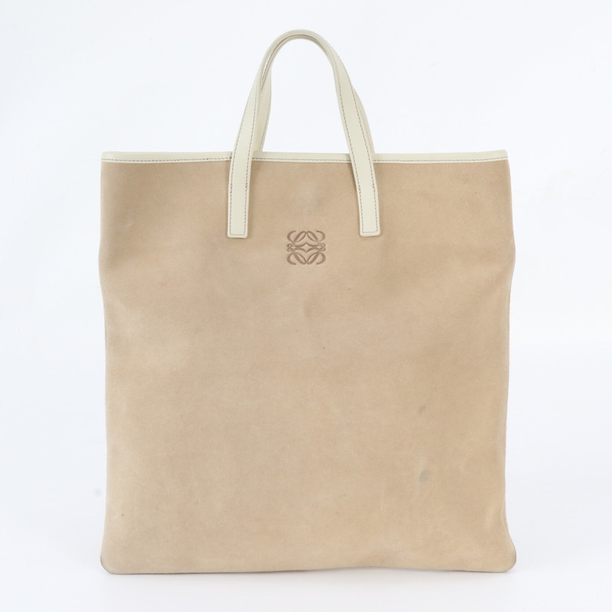 Loewe Beige Leather Handbag Shoulder Bag Tote Bag (Pre-Owned)