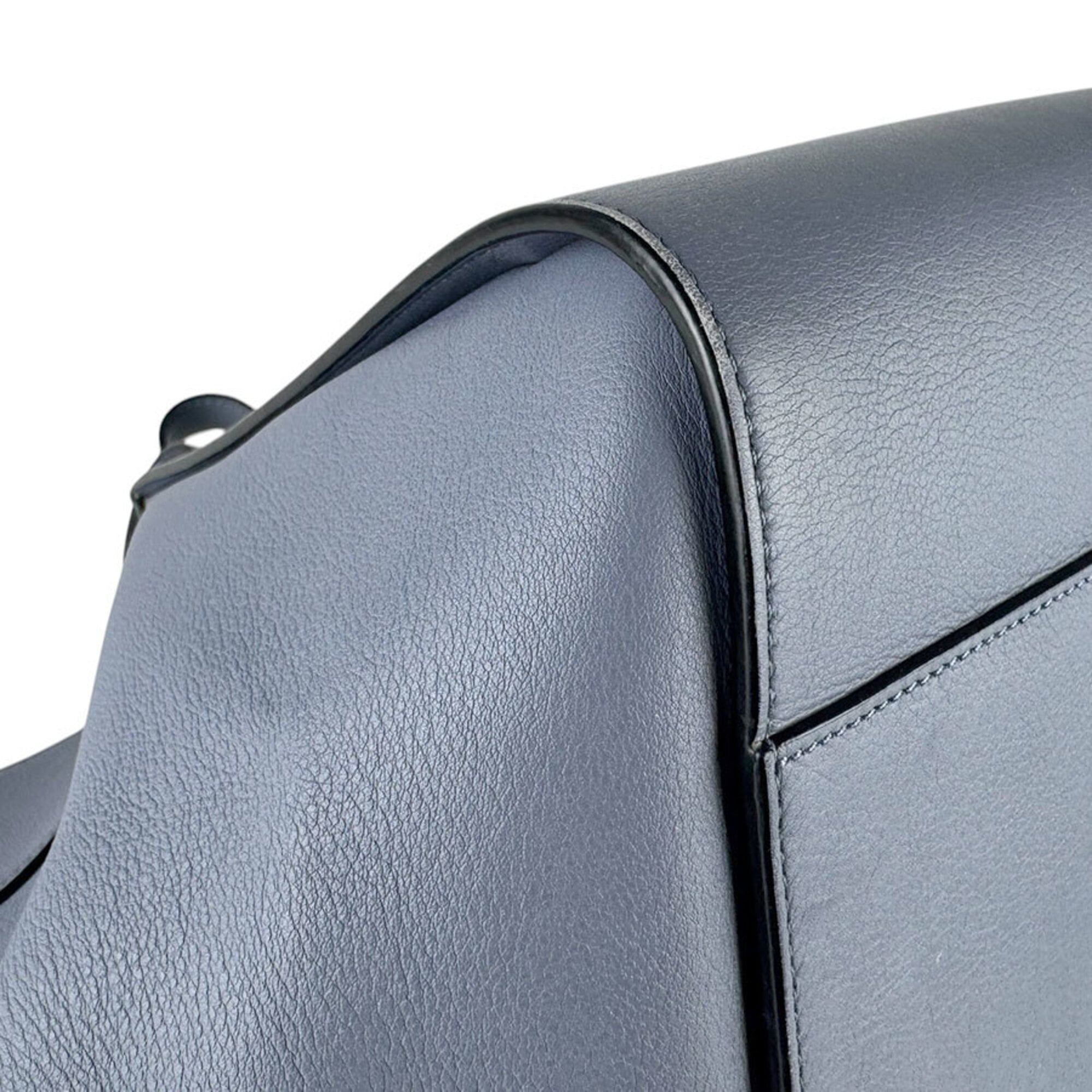 Loewe Blue Leather Handbag Shoulder Bag (Pre-Owned)