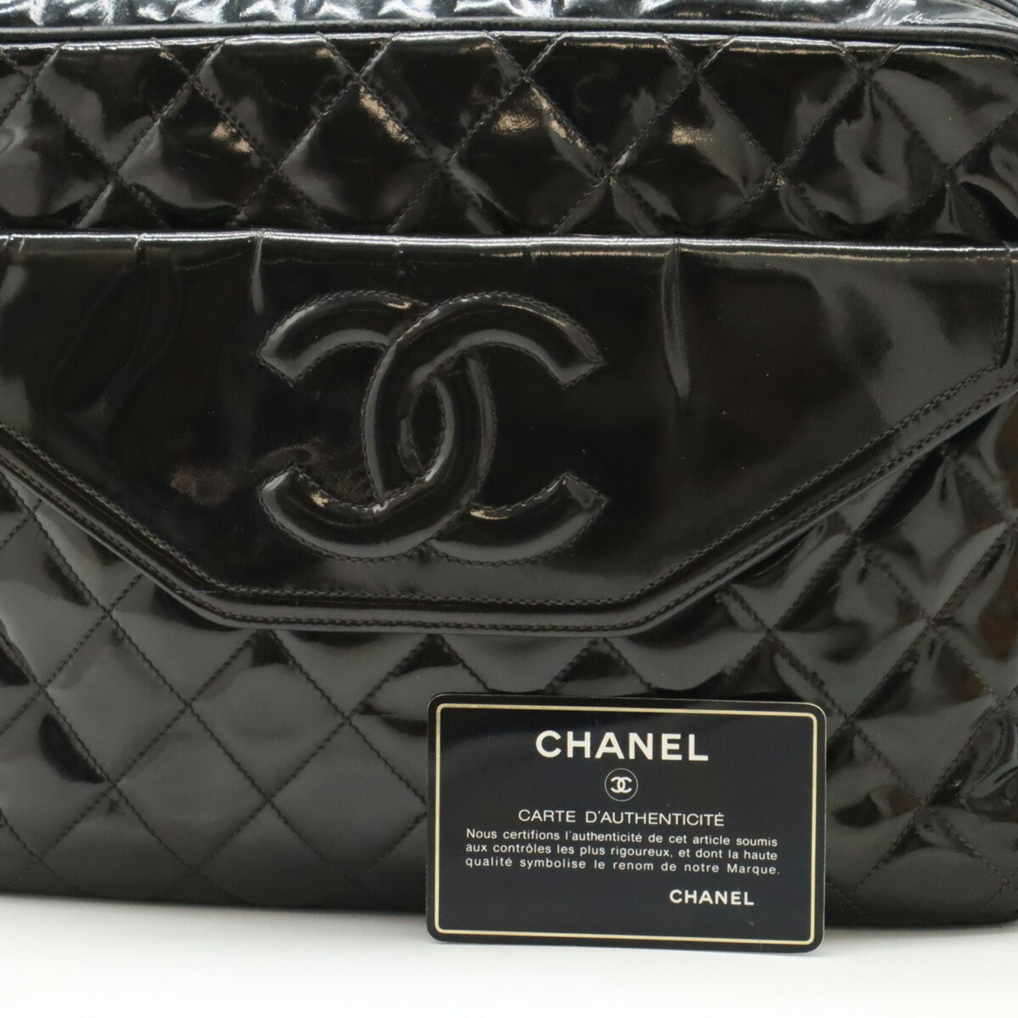 Chanel Black Patent Leather Shoulder Bag (Pre-Owned)