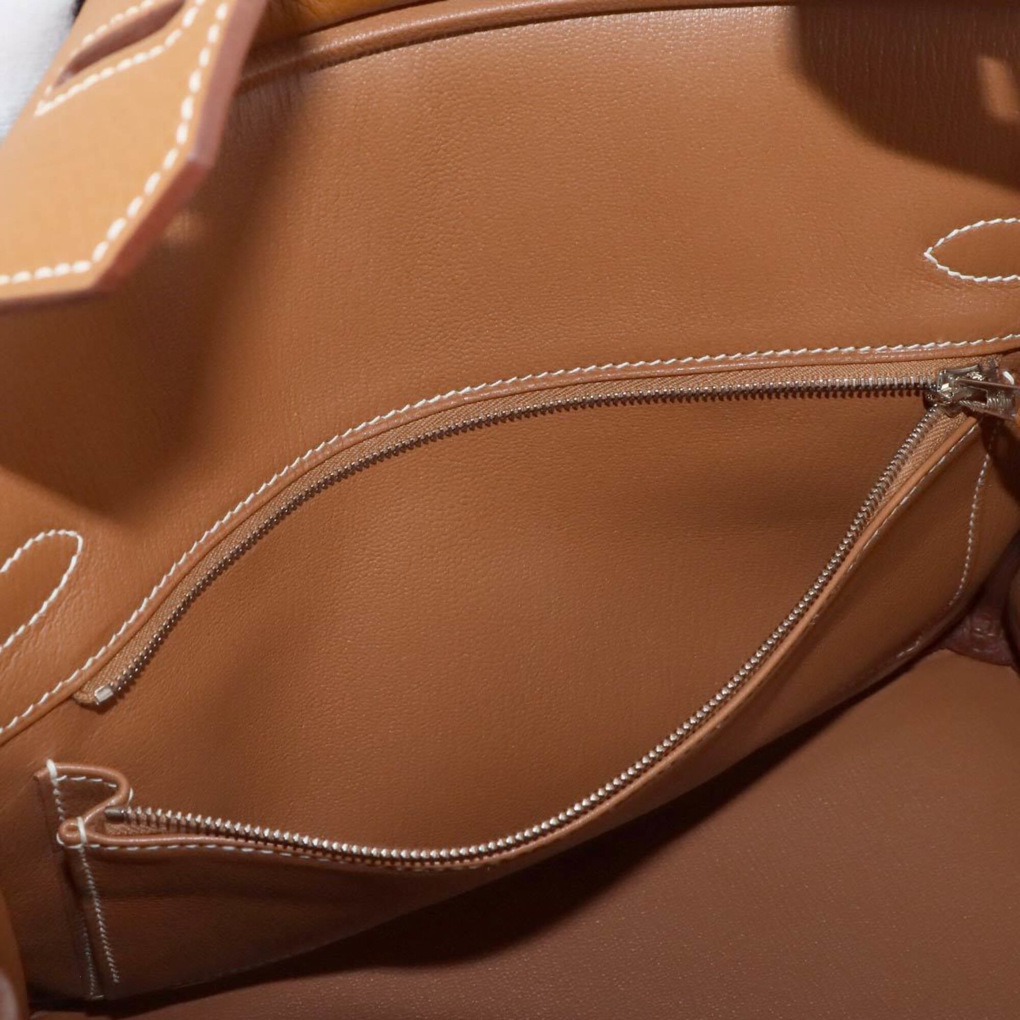 Hermes Brown Taurillon Clemence Leather Handbag (Pre-Owned)