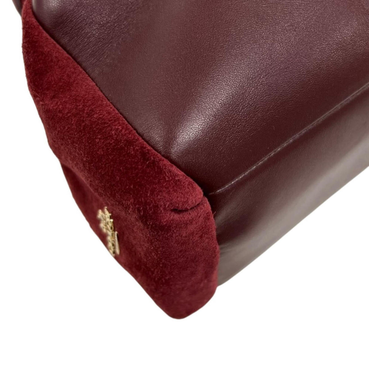 Coach Red Color Leather Suede Shoulder Bag (Pre-Owned)